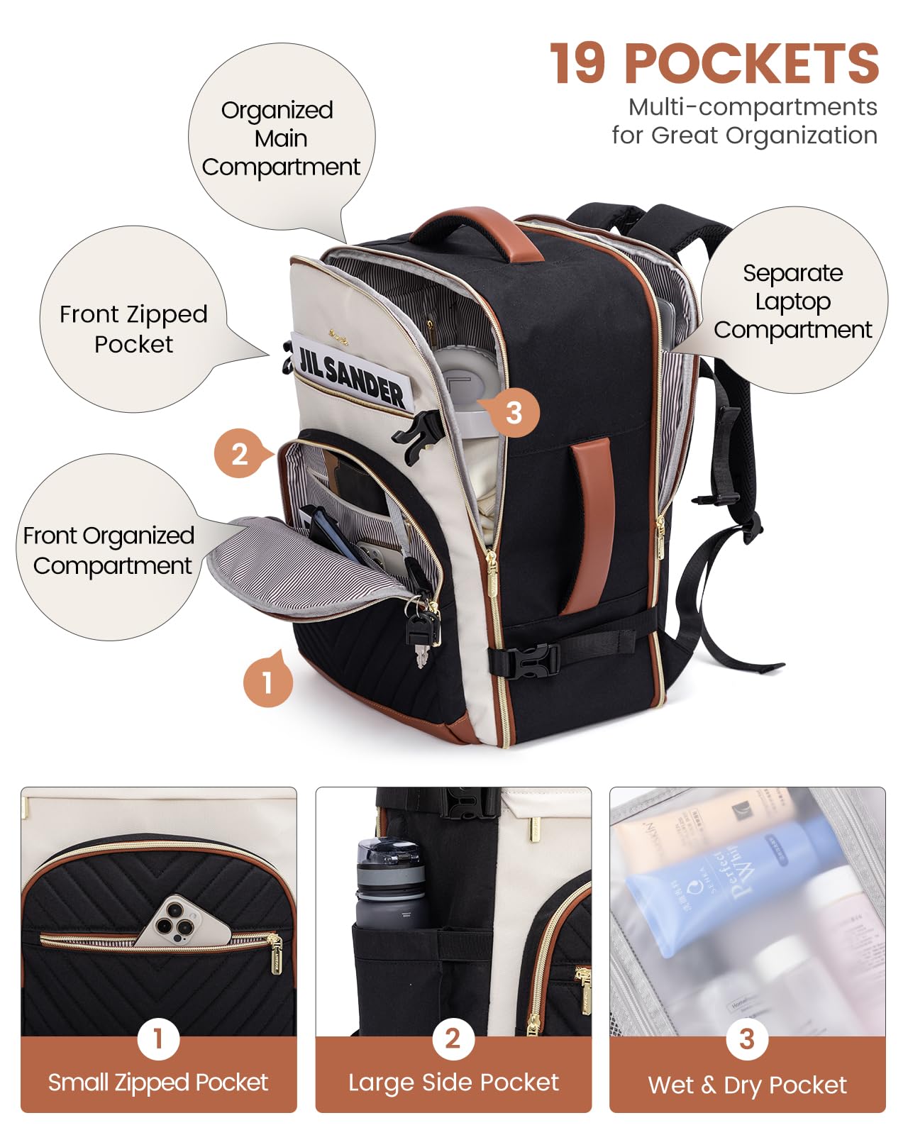 Foto 5 pulgar | Mochila De Viaje Lovevook 35l Para Mujer Con Portátil De 15,6 Pulgadas - Venta Internacional.