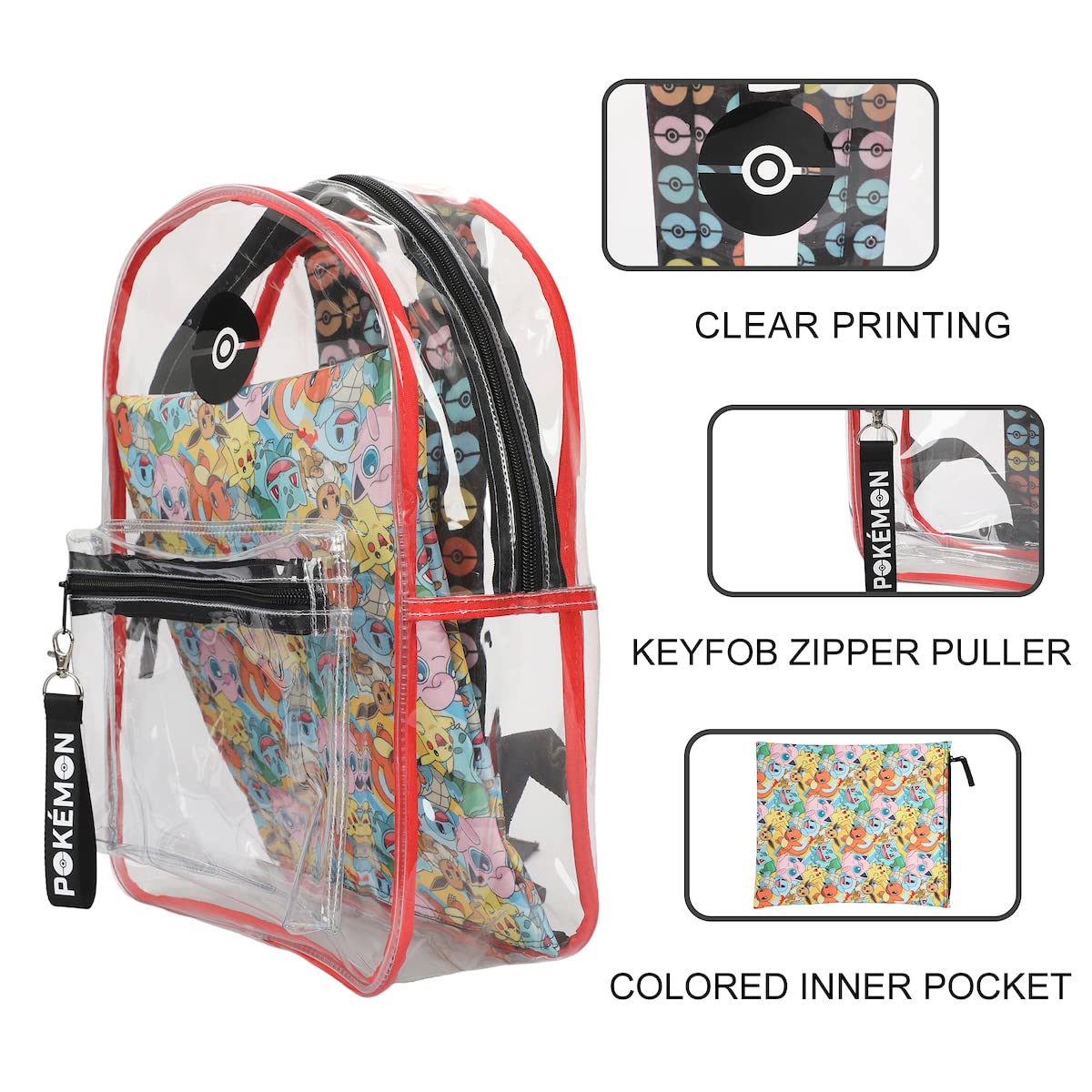 Foto 5 pulgar | Mochila Bioworld Pokémon Multi-character Aop Para Adultos 17 - Venta Internacional.