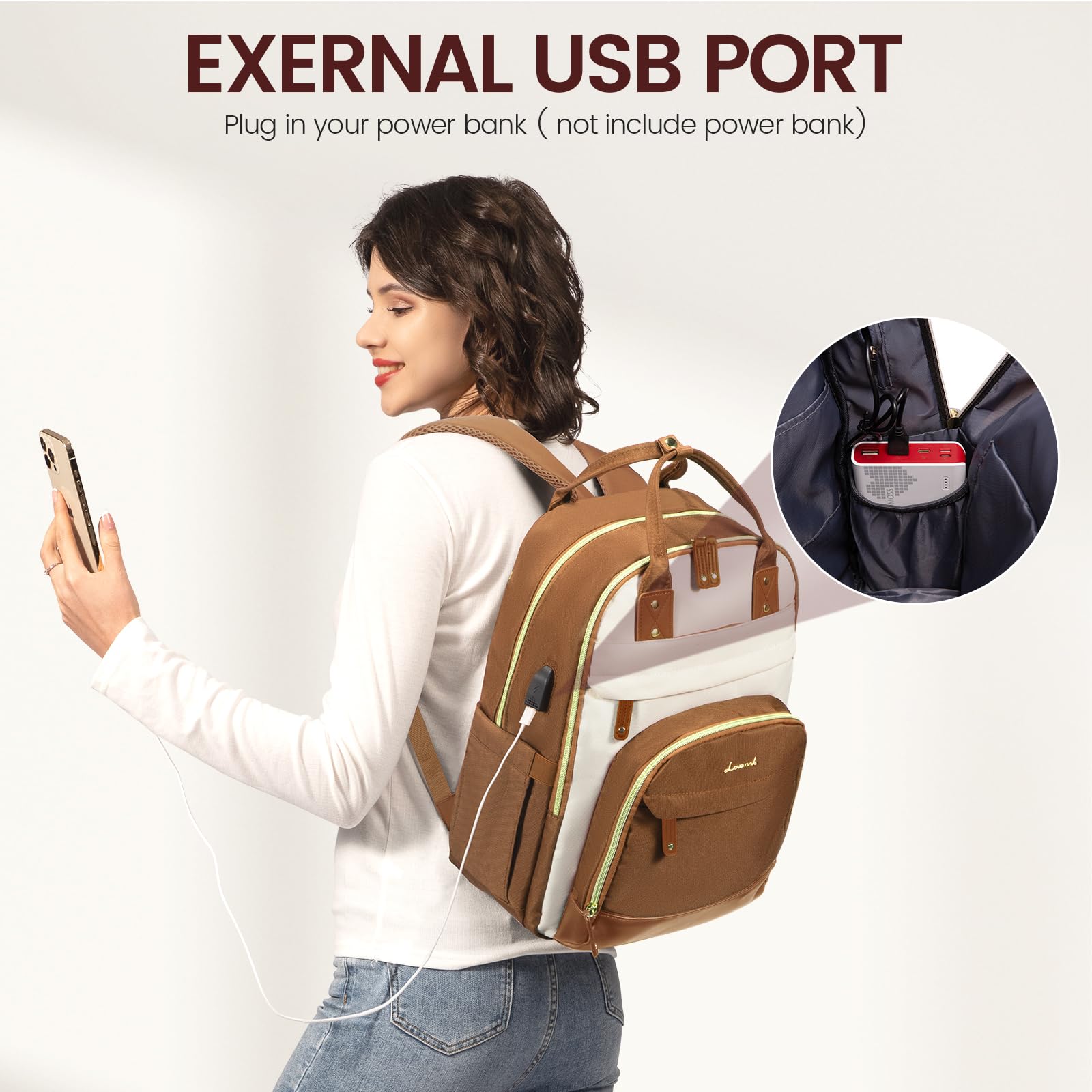 Foto 5 pulgar | Mochila Lovevook Para Portátil De Mujer De 15,6 Pulgadas, Impermeable, De Nailon - Venta Internacional.