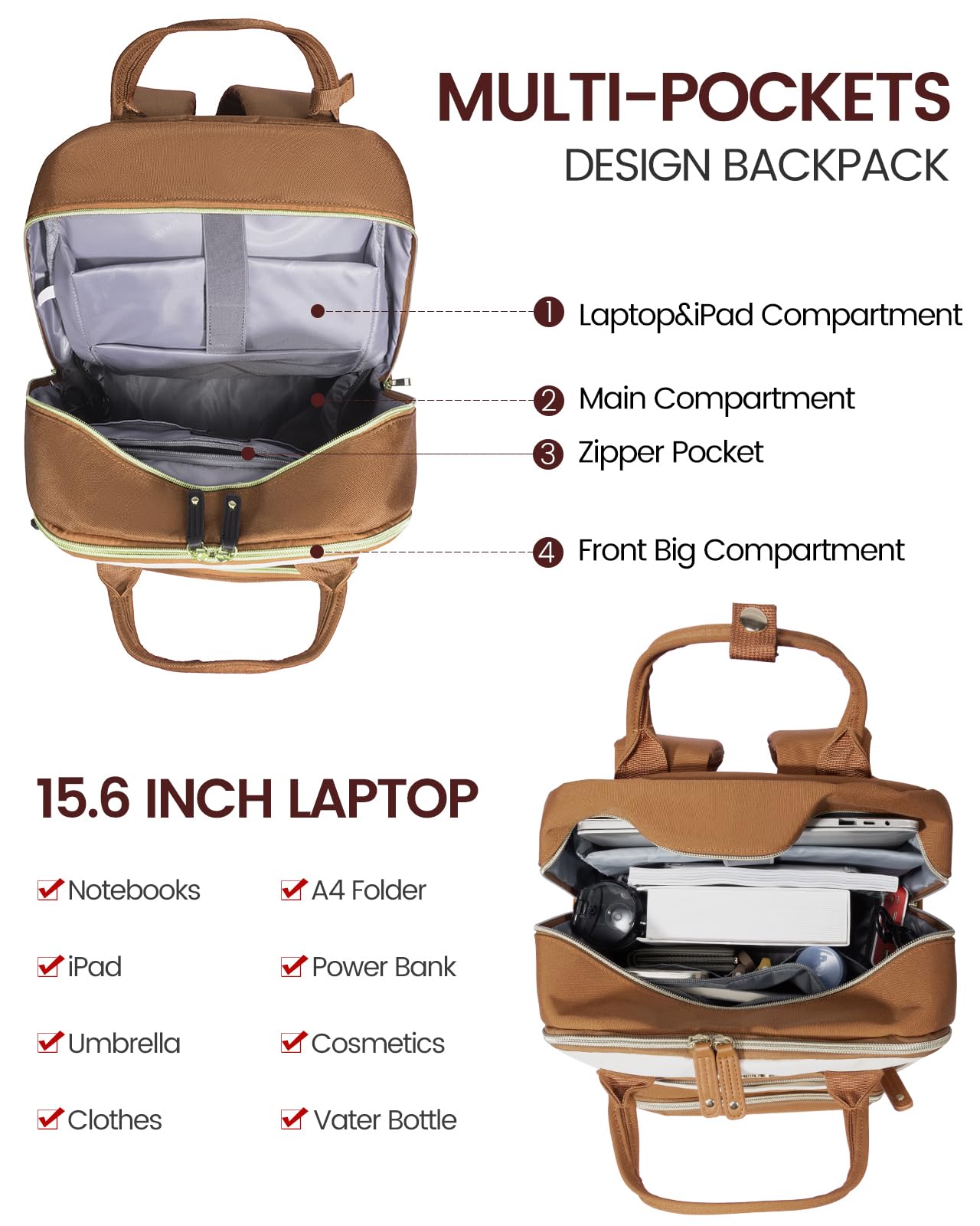 Foto 7 pulgar | Mochila Lovevook Para Portátil De Mujer De 15,6 Pulgadas, Impermeable, De Nailon - Venta Internacional.