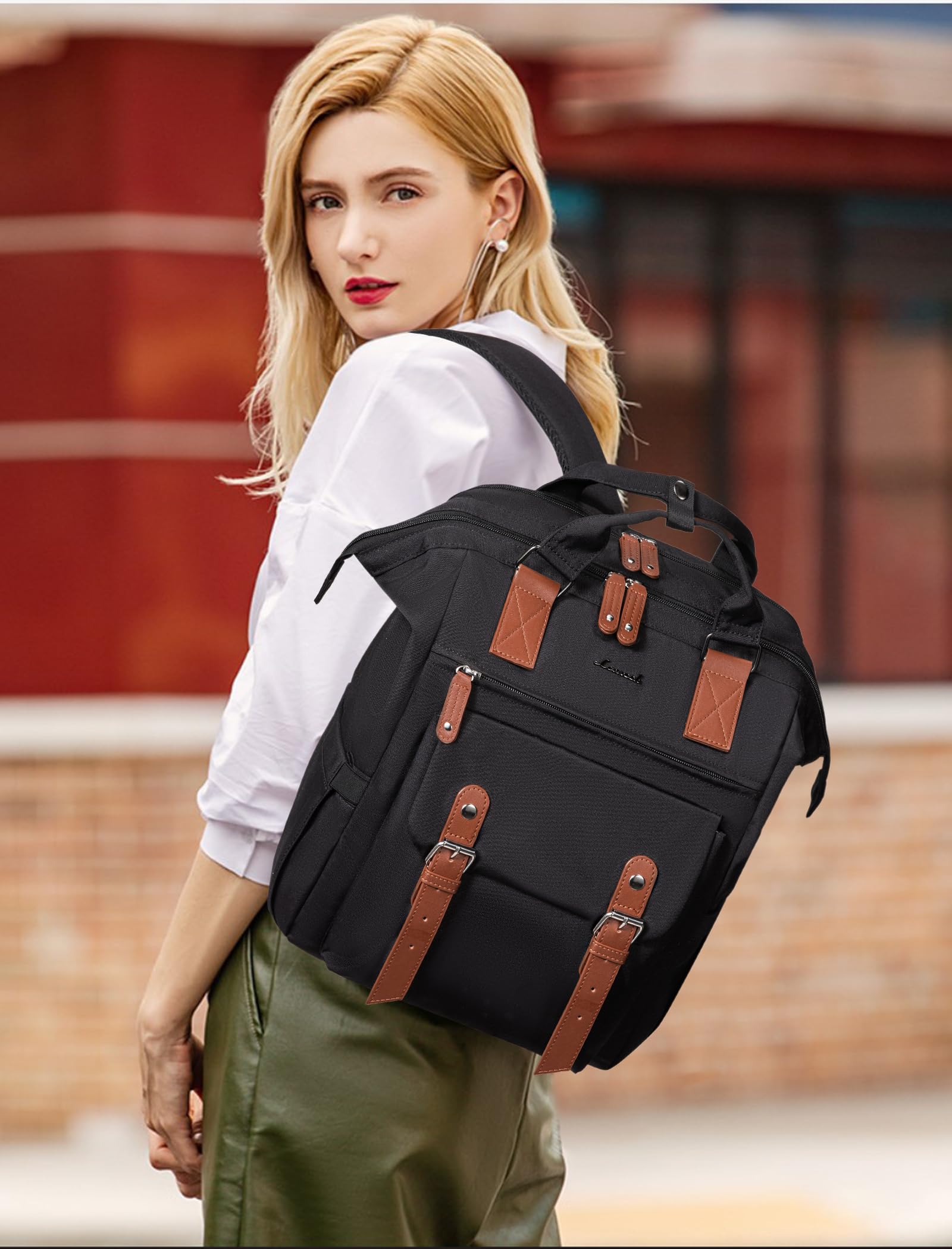 Foto 2 | Mochila Para Portátil Lovevook Women Teacher De 15,6 Pulgadas Con Puerto Usb - Venta Internacional.