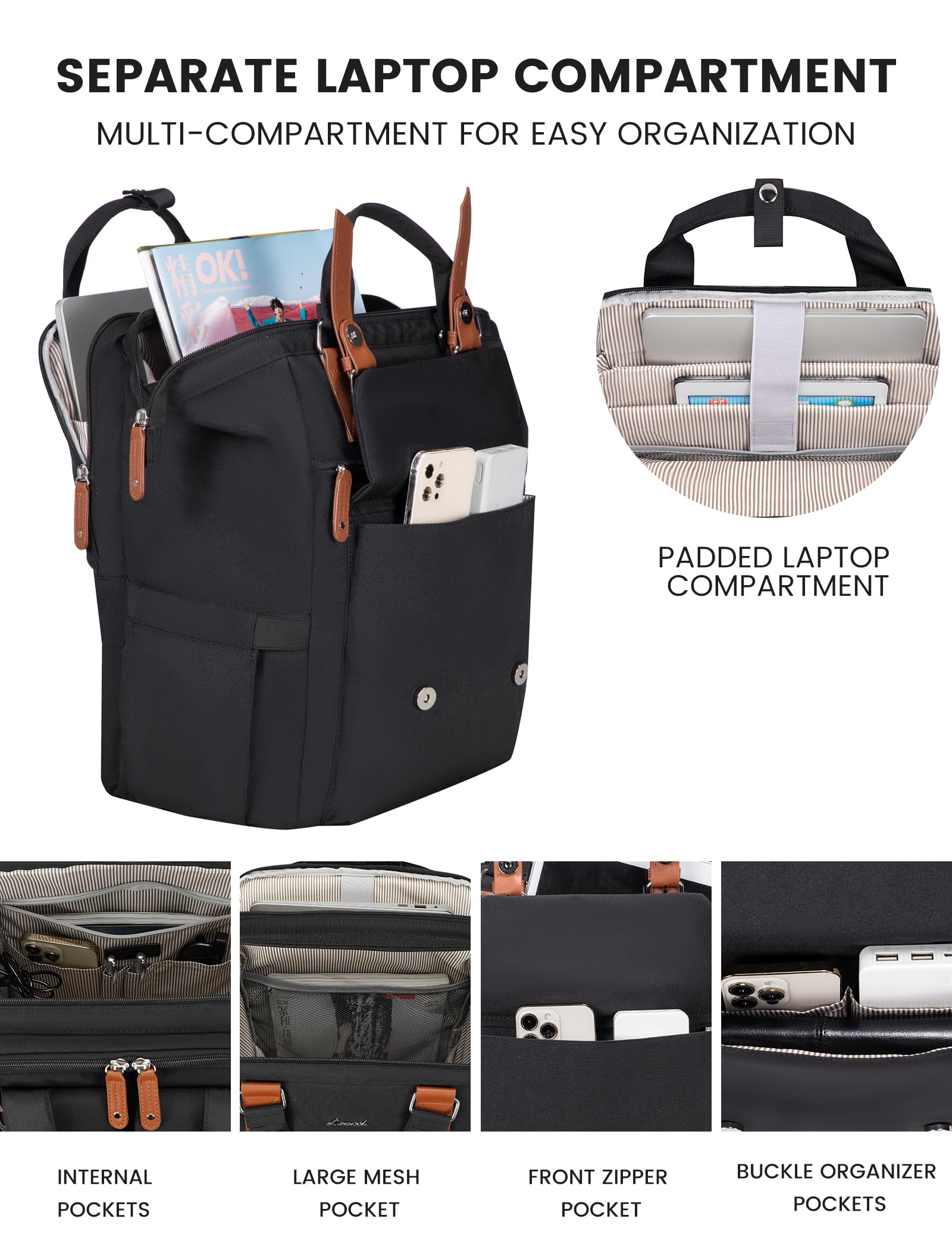Foto 4 pulgar | Mochila Para Portátil Lovevook Women Teacher De 15,6 Pulgadas Con Puerto Usb - Venta Internacional.