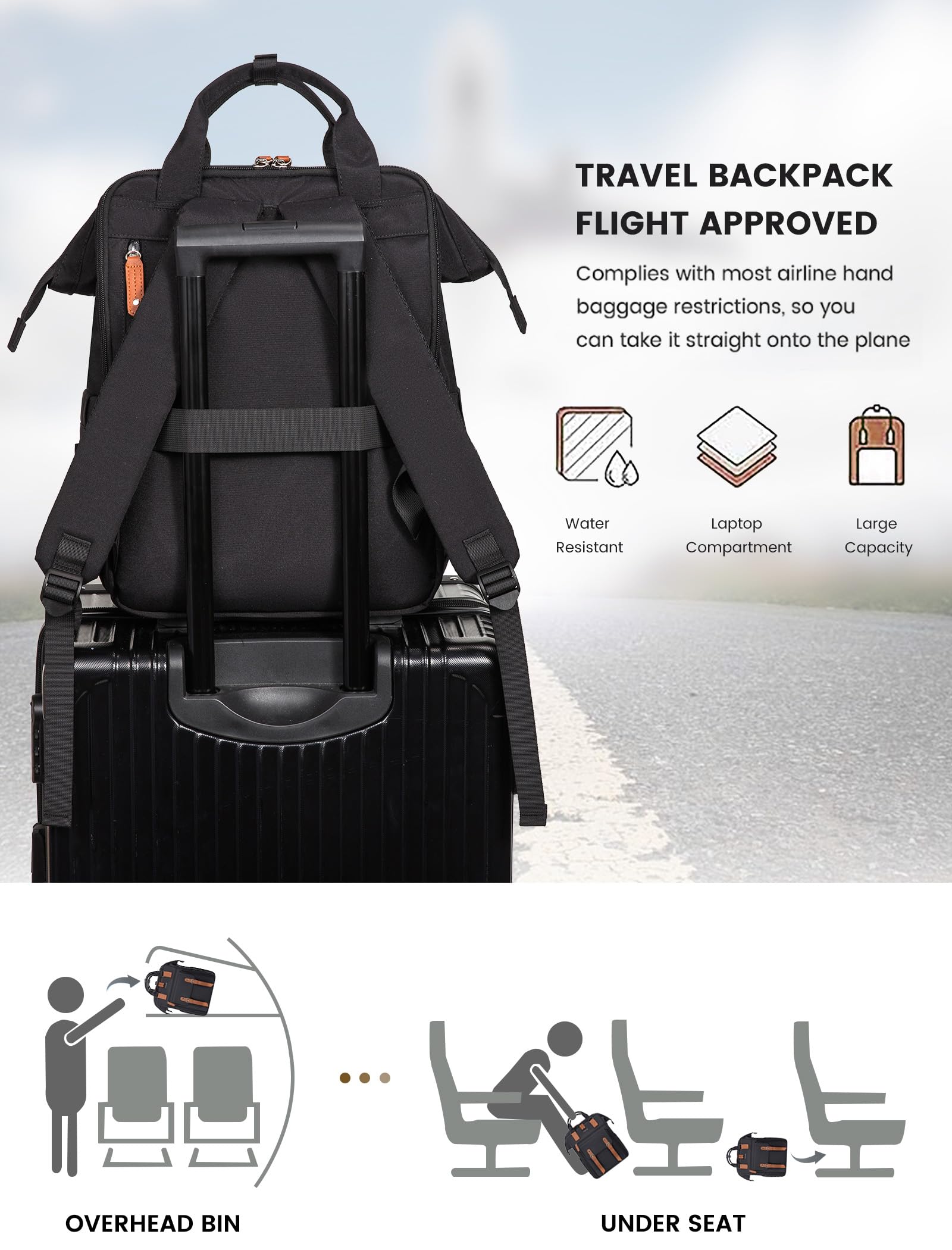 Foto 7 pulgar | Mochila Para Portátil Lovevook Women Teacher De 15,6 Pulgadas Con Puerto Usb - Venta Internacional.