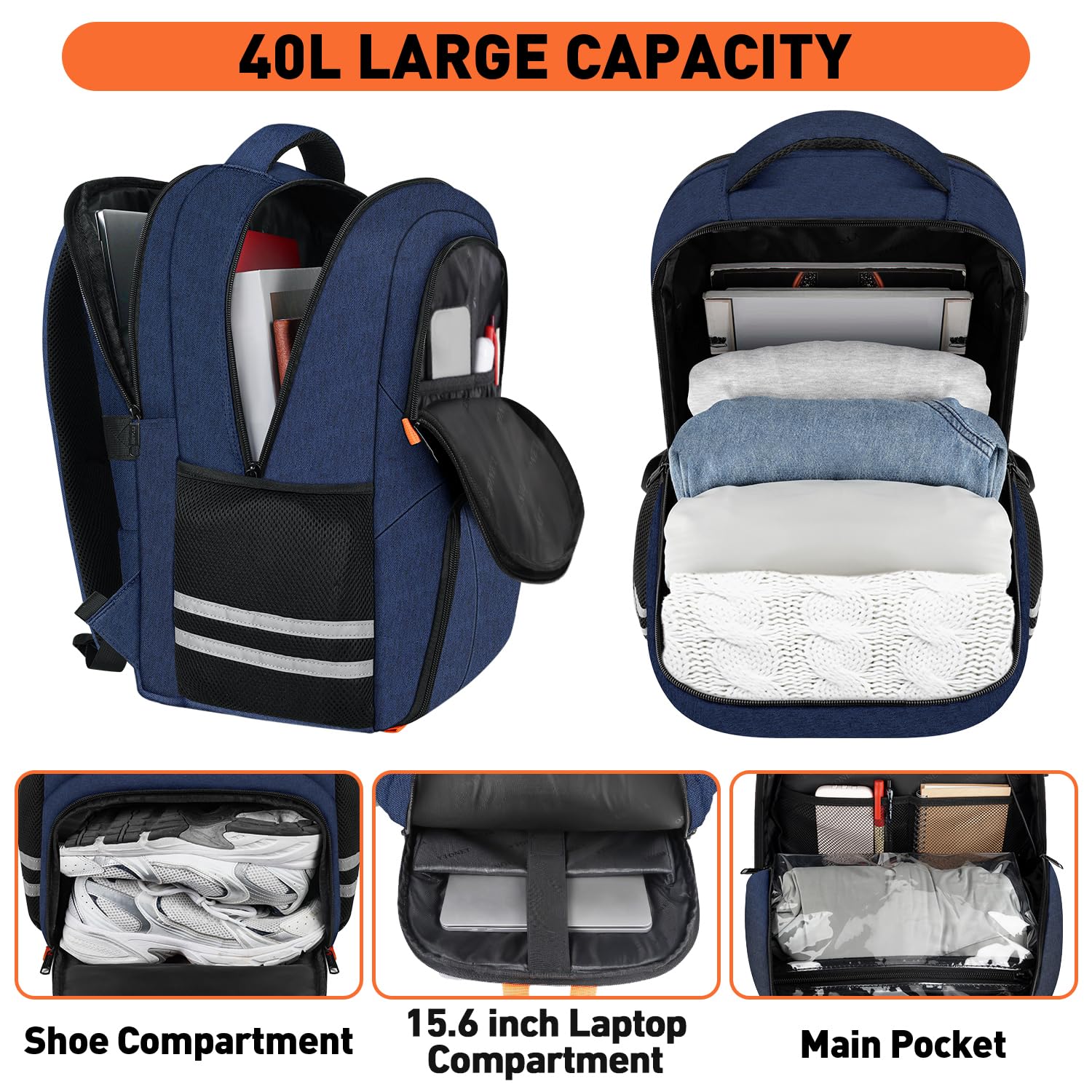 Foto 4 pulgar | Mochila De Gimnasio Ytonet Para Hombre Y Mujer Con Puerto Usb De 15,6 Pulgadas Para Portátil - Venta Internacional.