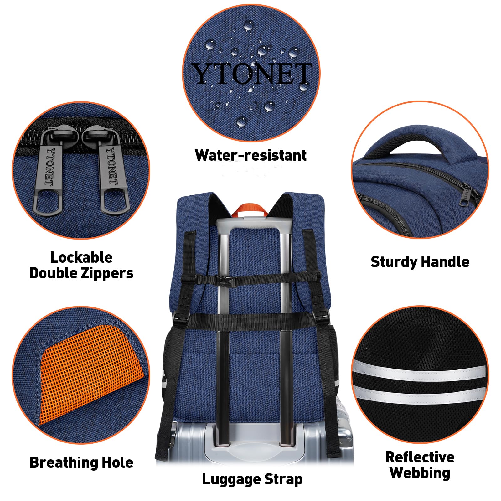 Foto 5 pulgar | Mochila De Gimnasio Ytonet Para Hombre Y Mujer Con Puerto Usb De 15,6 Pulgadas Para Portátil - Venta Internacional.