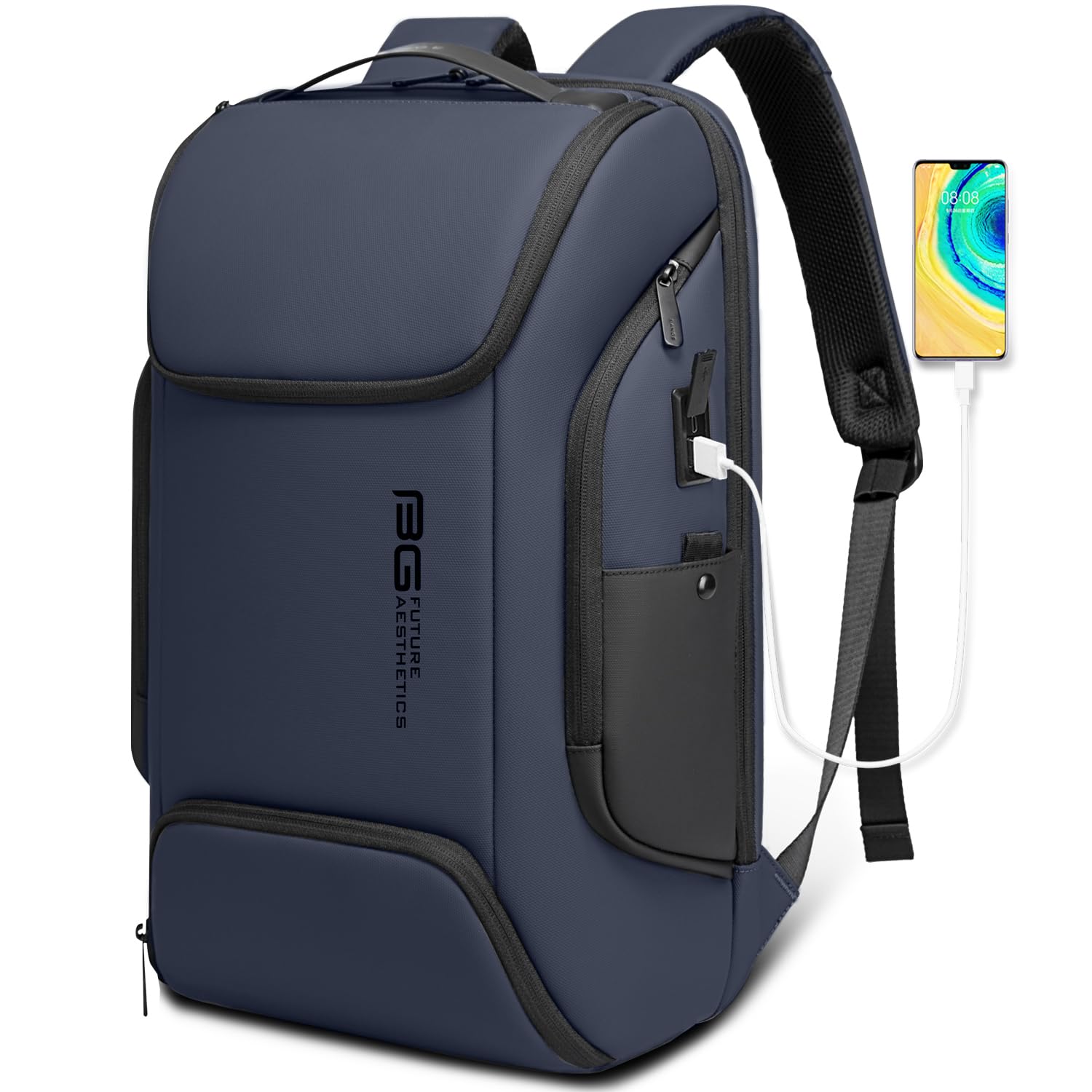 Mochila Bange Business Laptop Smart 15.6'' Impermeable Azul - Venta Internacional.