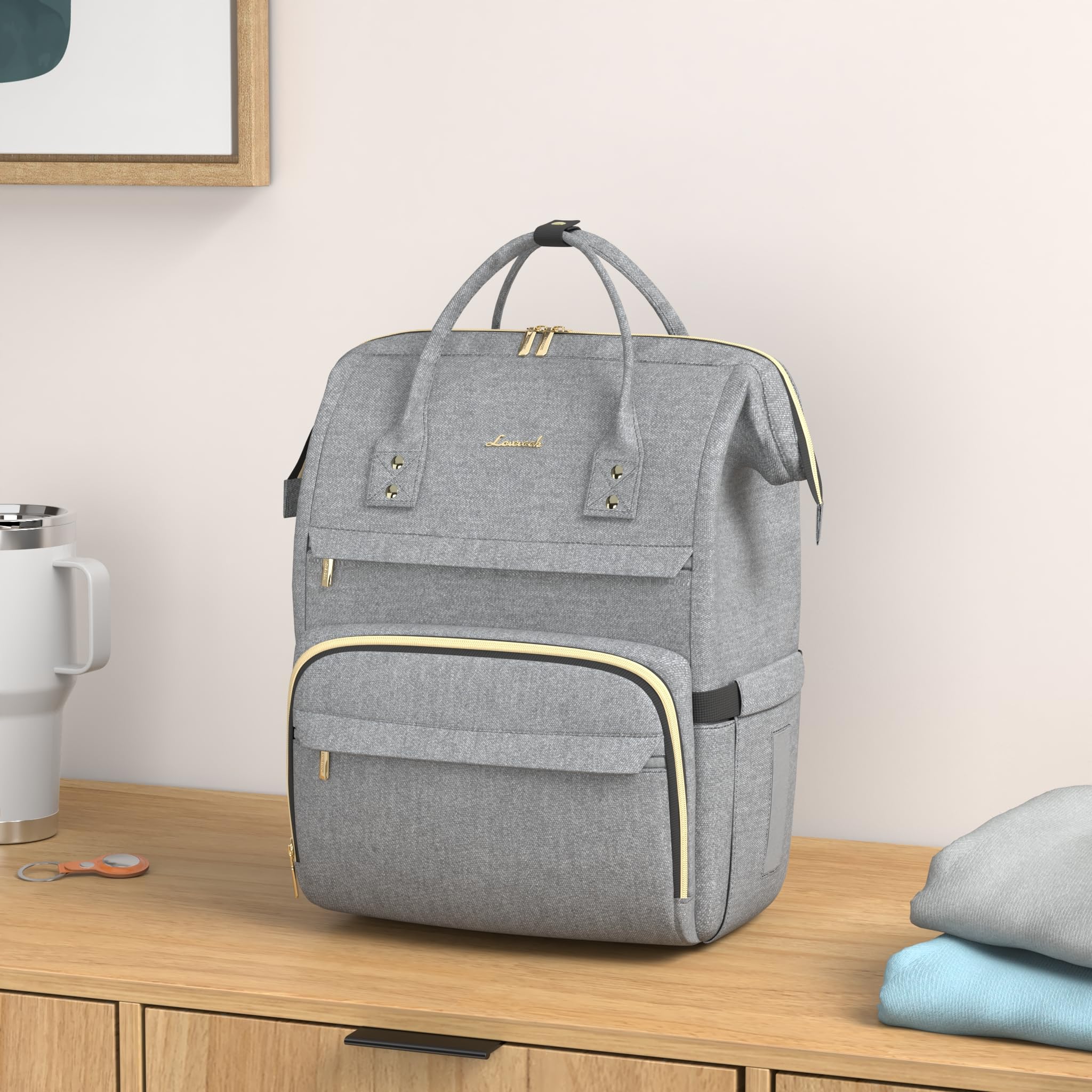Foto 3 pulgar | Mochila Para Portátil Lovevook Para Mujer, 15.6 Pulgadas, Impermeable, Gris - Venta Internacional.
