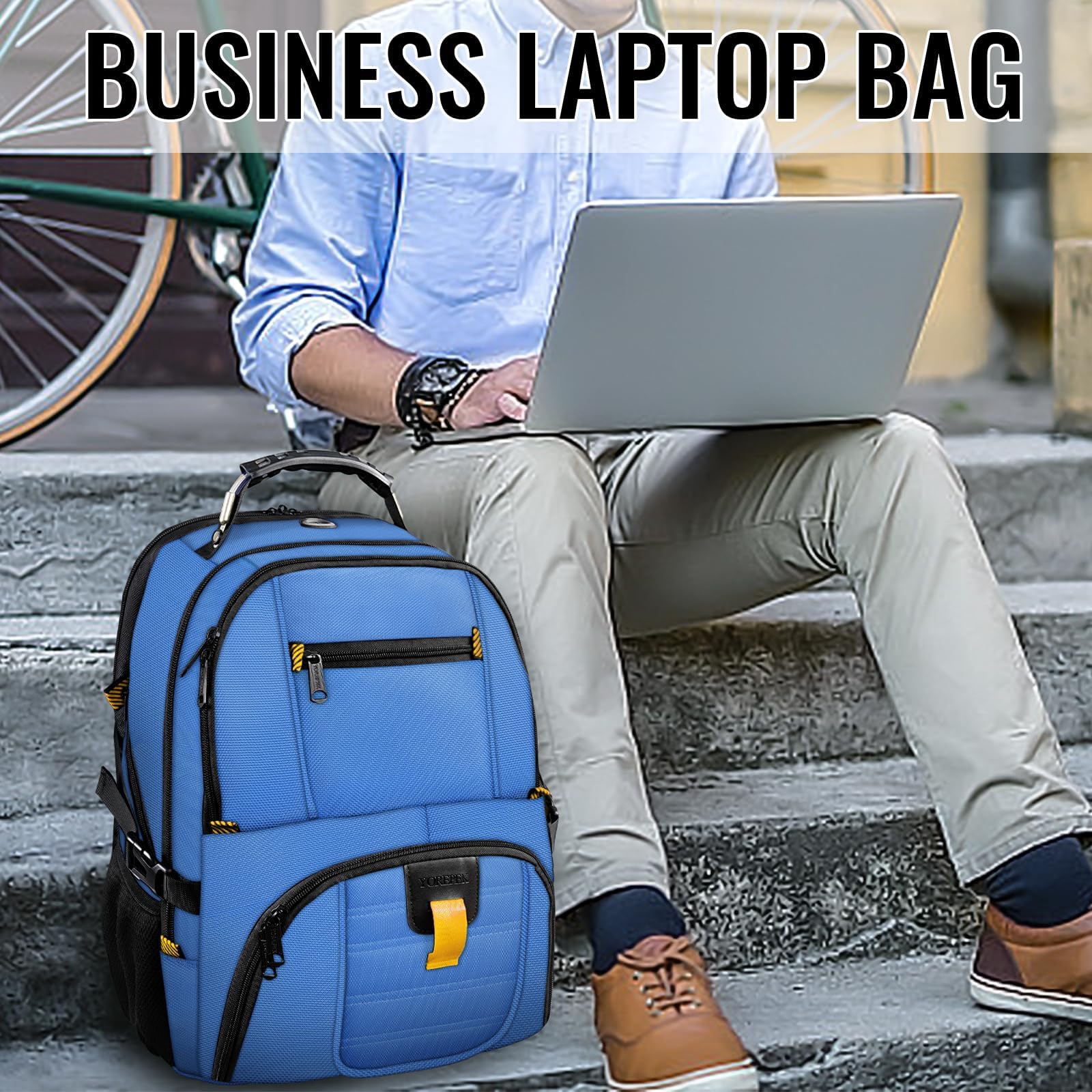Foto 4 | Mochila De Viaje Yorepek Extra Grande, 50 L, Resistente Al Agua, 17 Pulgadas - Venta Internacional.