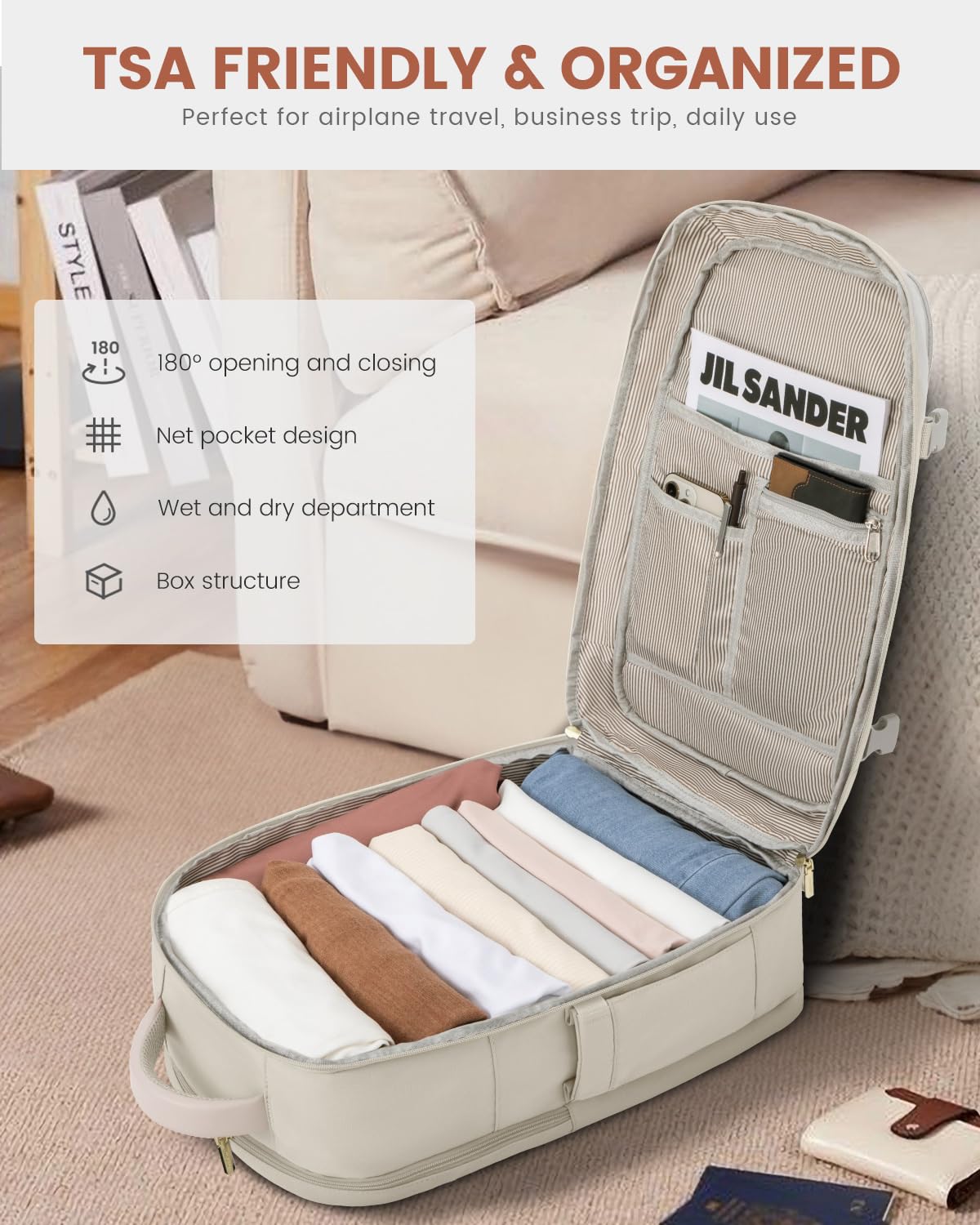 Foto 5 pulgar | Mochila De Viaje Lovevook De 40 Litros Para Mujer Con Compartimento Para Portátil De 17 Pulgadas - Venta Internacional.