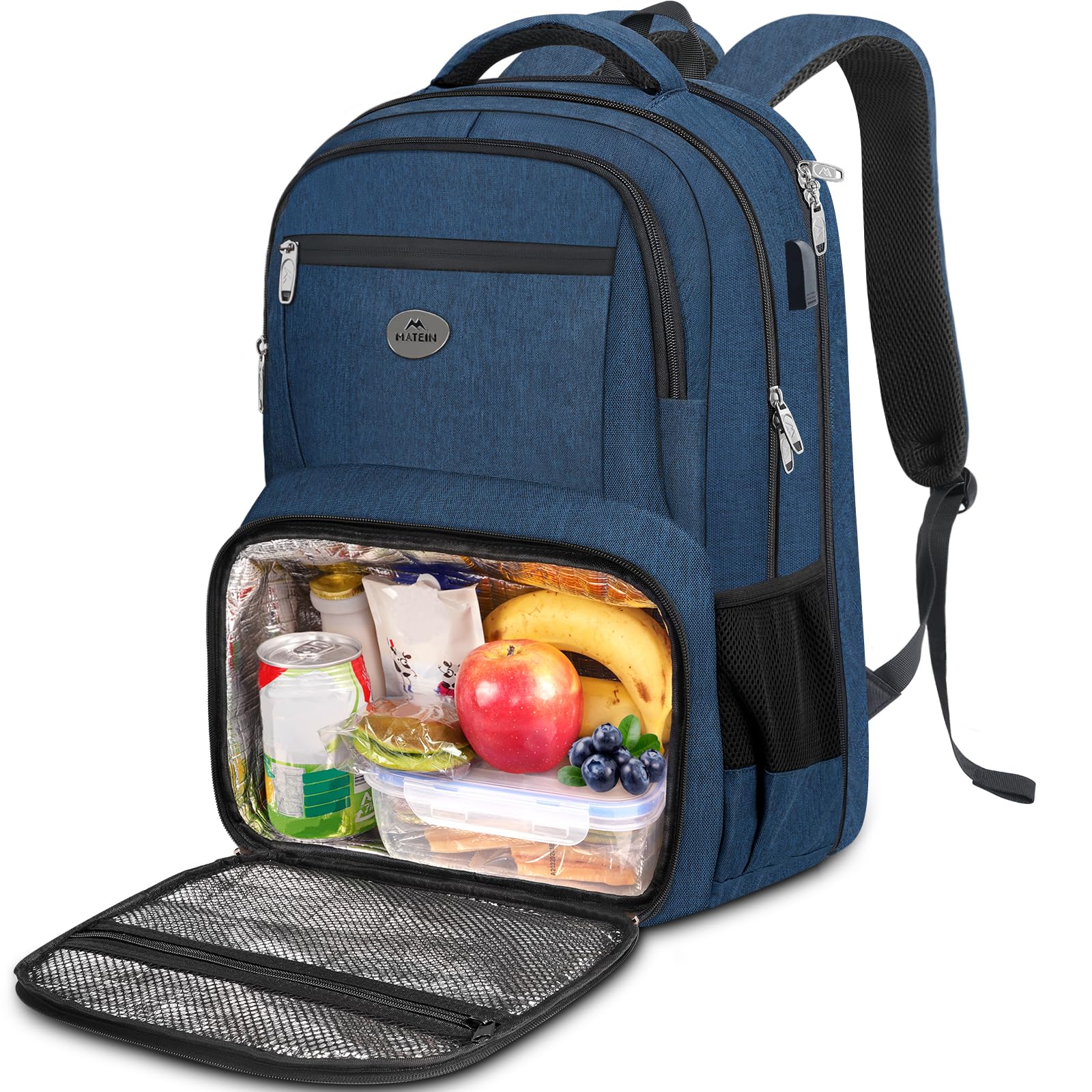 Mochila Matein Para Hombre Con Compartimento Para Portátil De 18 Pulgadas Y Bolsa Térmica - Venta Internacional.