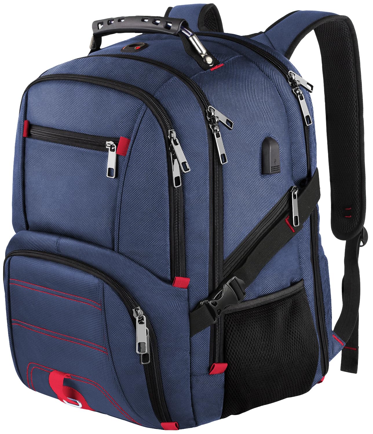 Mochila De Viaje Para Portátil Ltinveck, Extra Grande, 50 Litros, Azul, 17 Pulgadas - Venta Internacional.