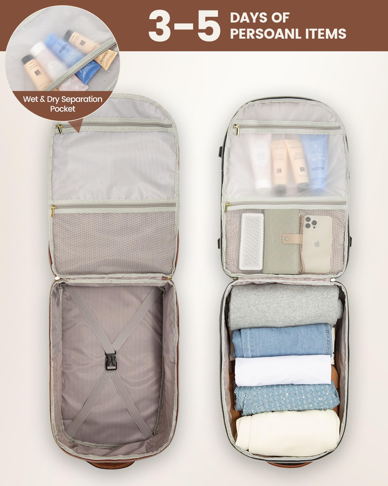 Foto 7 pulgar | Mochila De Viaje Lovevook Large De 40 Litros Para Mujer Con Portátil De 17,3'' - Venta Internacional.