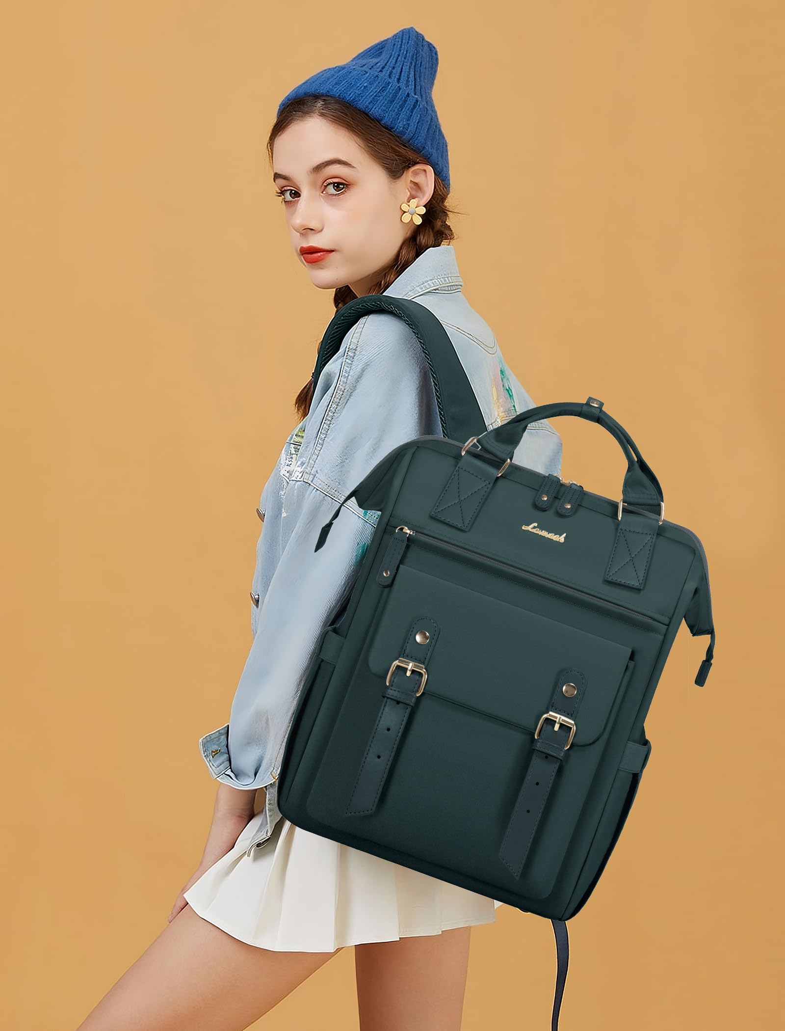 Foto 2 | Mochila Para Portátil Lovevook Para Mujer, Trabajo Y Viajes De 15.6 Pulgadas - Venta Internacional.