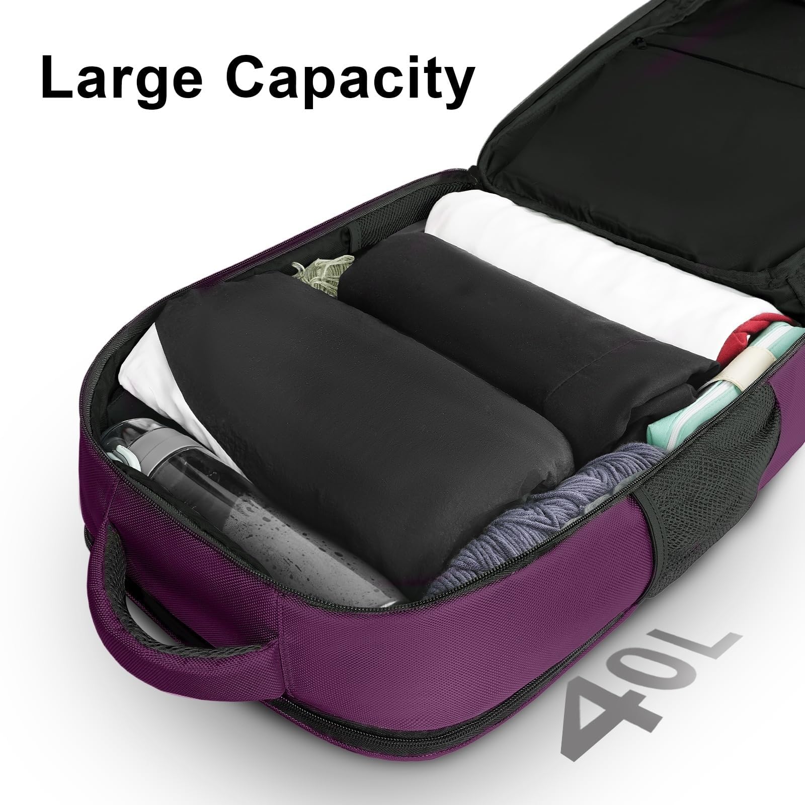 Foto 3 pulgar | Mochila De Viaje Matein 40l Flight Approved Para Mujer, Color Morado - Venta Internacional.