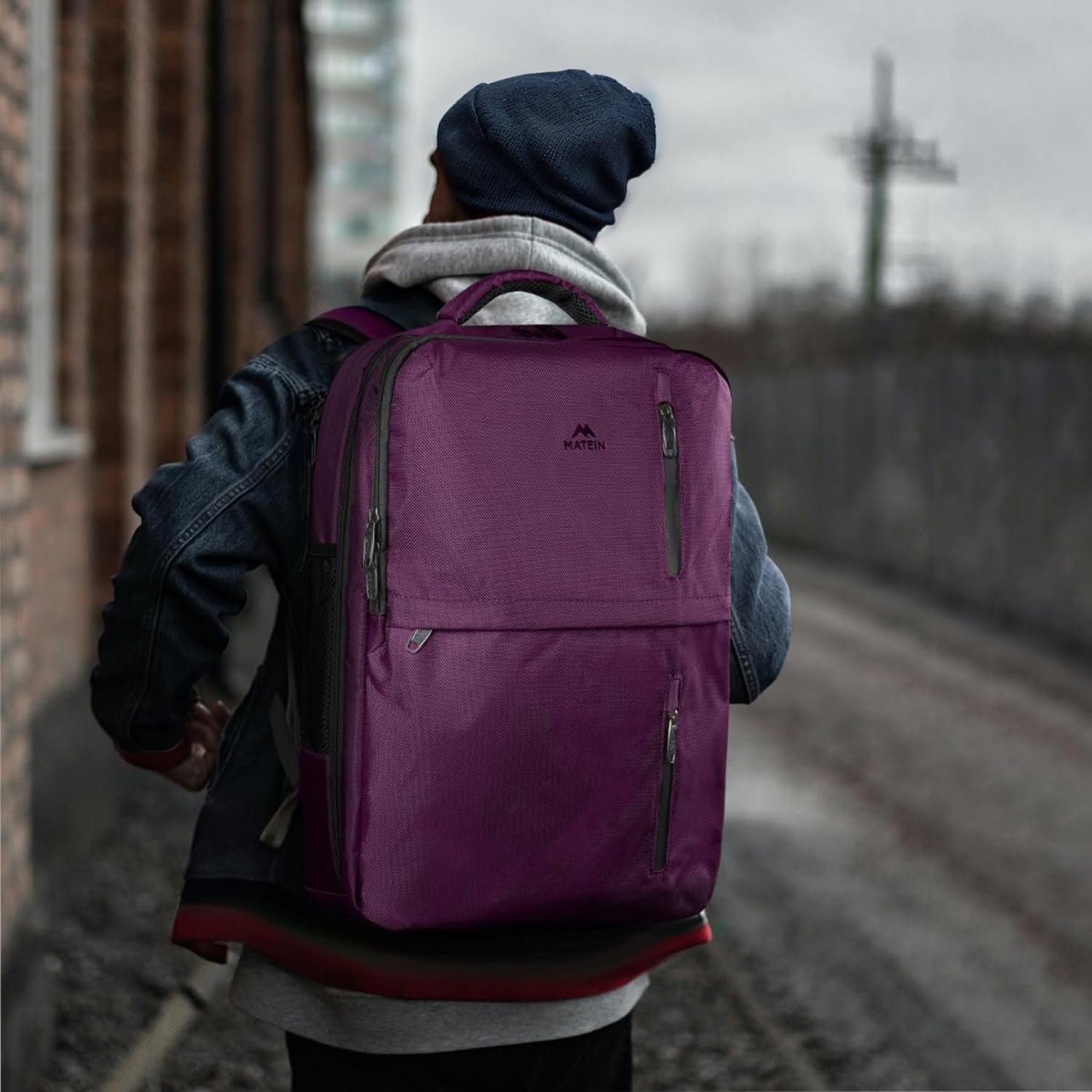 Foto 7 pulgar | Mochila De Viaje Matein 40l Flight Approved Para Mujer, Color Morado - Venta Internacional.