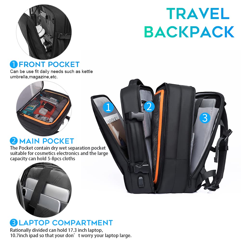 Foto 5 pulgar | Mochila De Mano Bange Blake De 45 L Para Viajes De Negocios De 17.3 Pulgadas - Venta Internacional.