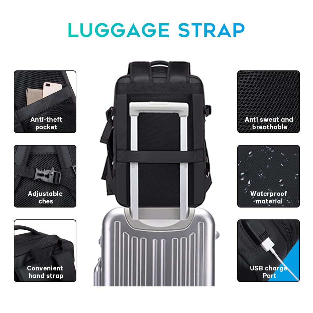 Foto 6 pulgar | Mochila De Mano Bange Blake De 45 L Para Viajes De Negocios De 17.3 Pulgadas - Venta Internacional.