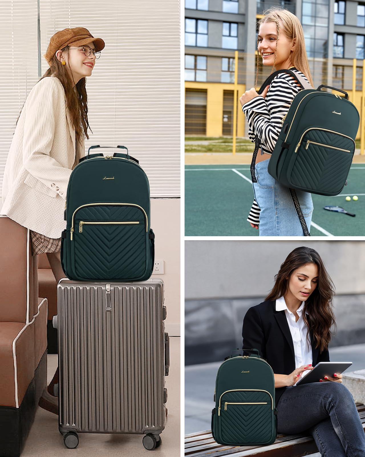 Foto 7 pulgar | Mochila Lovevook Para Portátil De 15.6 Pulgadas Con Puerto Usb Para Mujer - Venta Internacional.