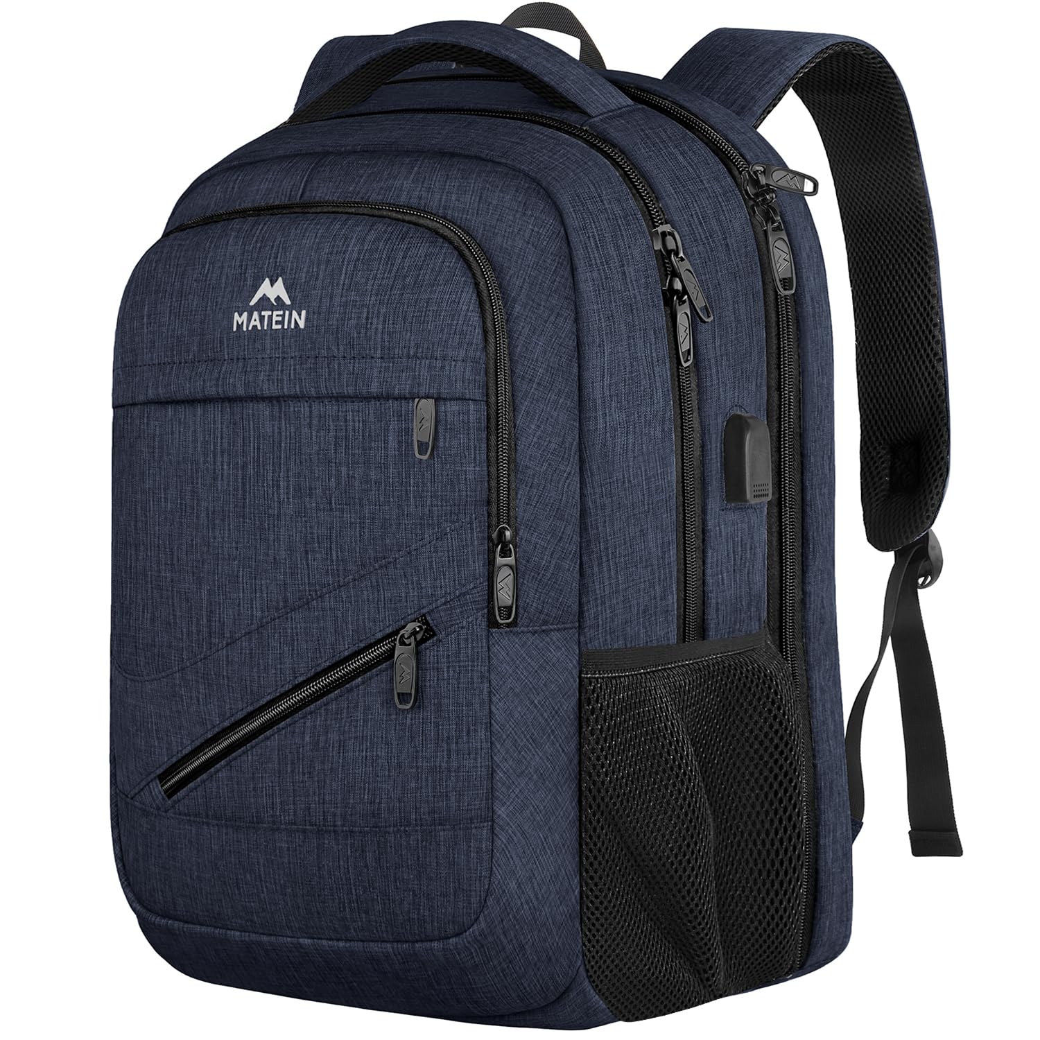 Mochila Matein Para Portátil Extra Grande De 18.4 Pulgadas, Impermeable, Azul Oscuro - Venta Internacional.