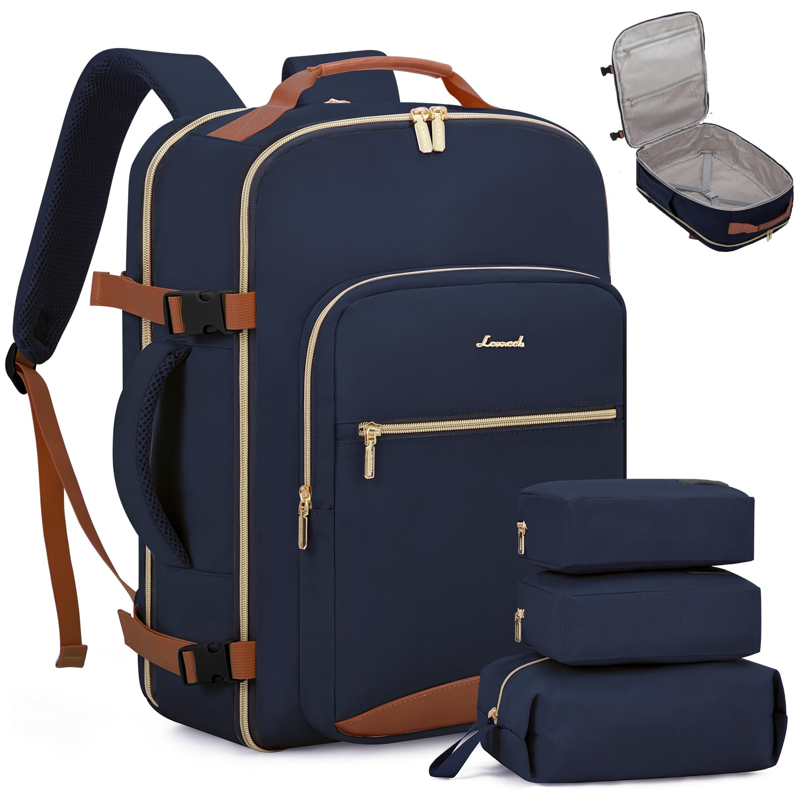 Mochila De Viaje Lovevook Carry On De 40 Litros Para Hombre Con Cubos De Embalaje - Venta Internacional.