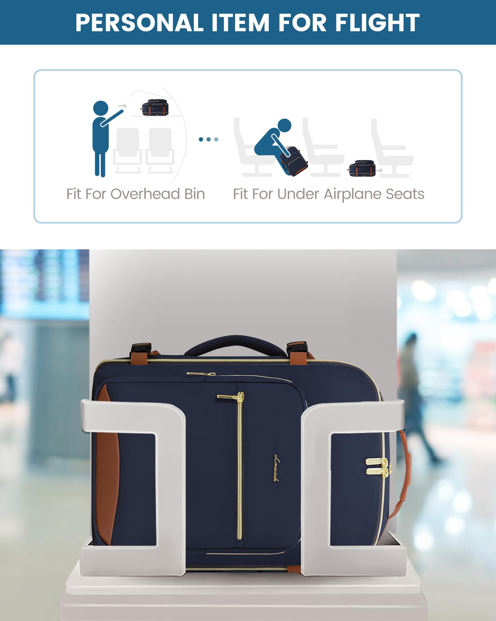 Foto 5 pulgar | Mochila De Viaje Lovevook Carry On De 40 Litros Para Hombre Con Cubos De Embalaje - Venta Internacional.