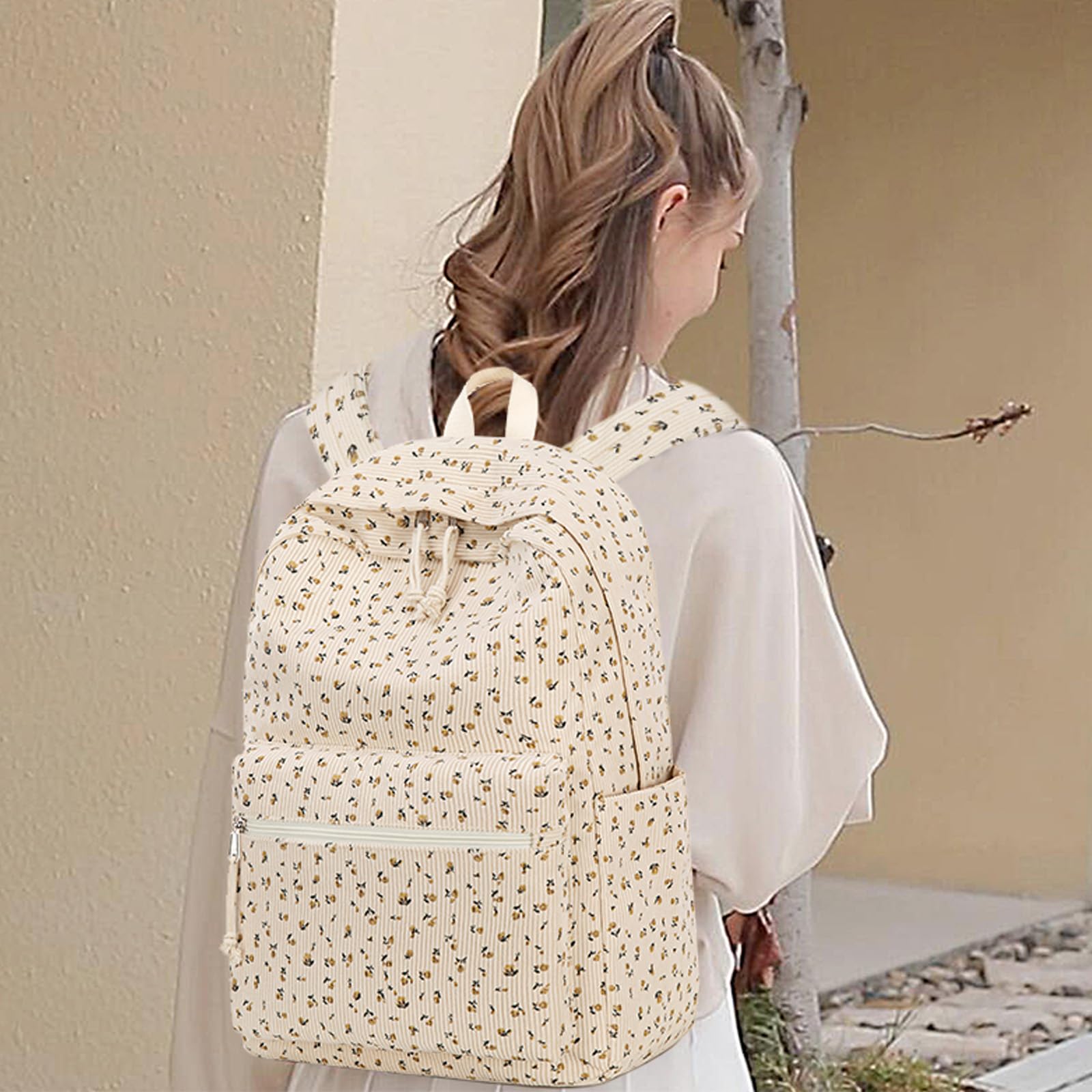 Foto 5 pulgar | Mochila Escolar Btoop Corduroy Para Portátil De 17 Pulgadas Para Adolescentes - Venta Internacional.