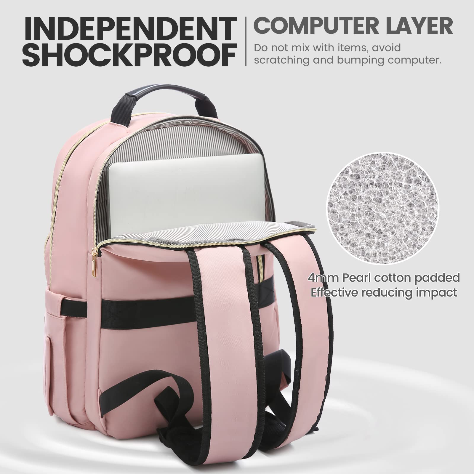 Foto 5 pulgar | Mochila Para Portátil Lovevook Para Mujer, 15.6 Pulgadas, Impermeable, Rosa - Venta Internacional.