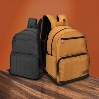 Foto 2 | Mochila Wrangler Industry Classic Logo Resistente Al Agua Marrón - Venta Internacional.