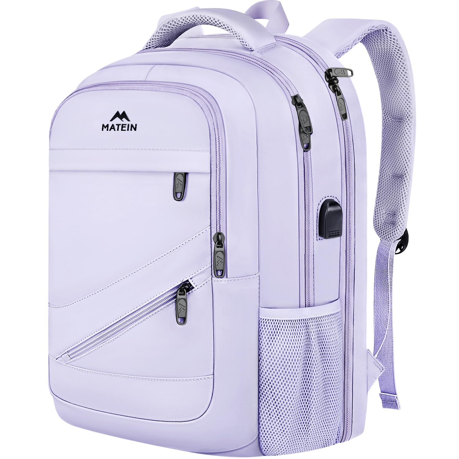 Mochila Matein Para Portátil Extragrande De 18,4 Pulgadas Con Puerto Usb, Color Morado - Venta Internacional.