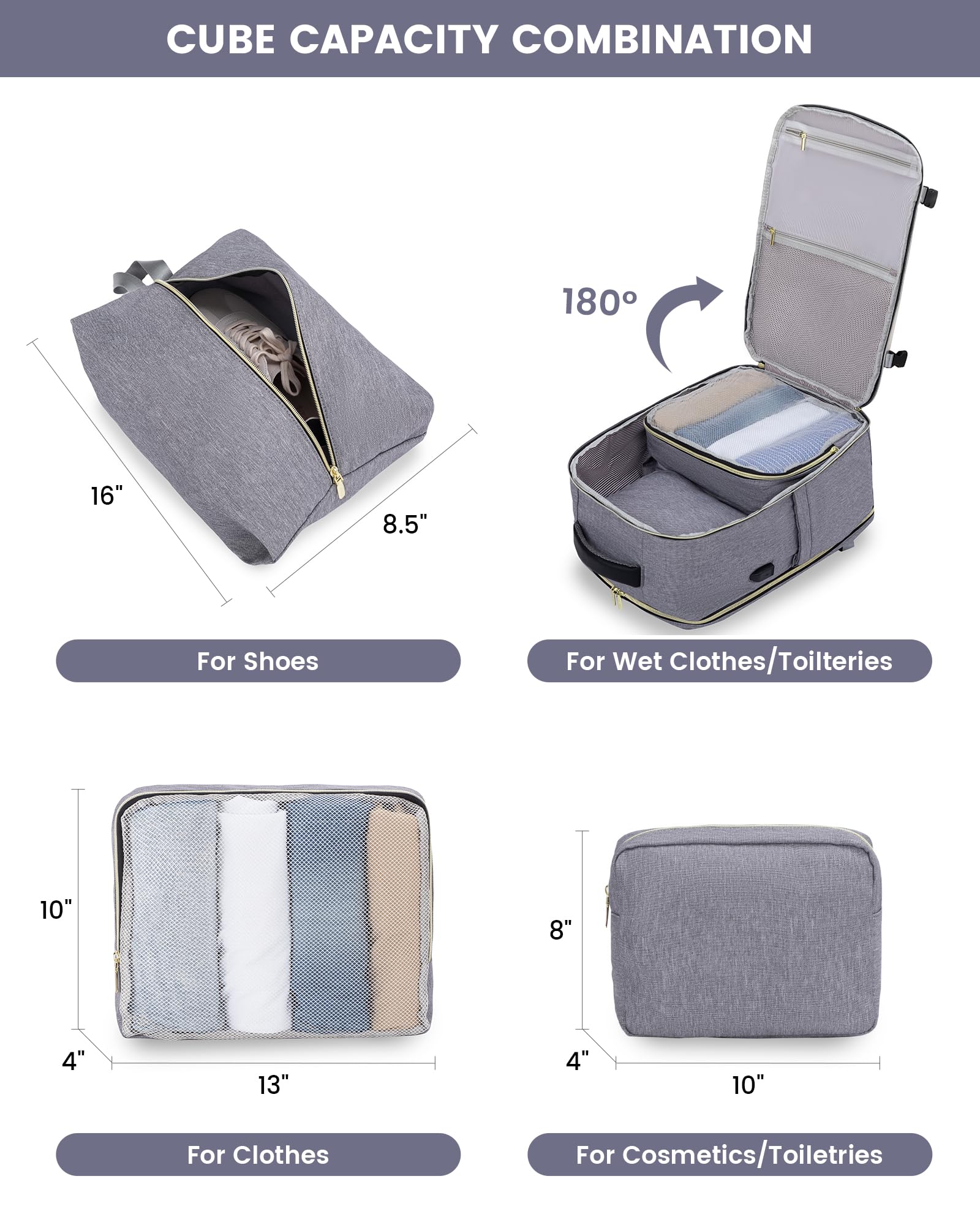 Foto 5 pulgar | Mochila Lovevook Large Travel De 40 Litros Para Mujer Con Portátil De 17 Pulgadas - Venta Internacional.