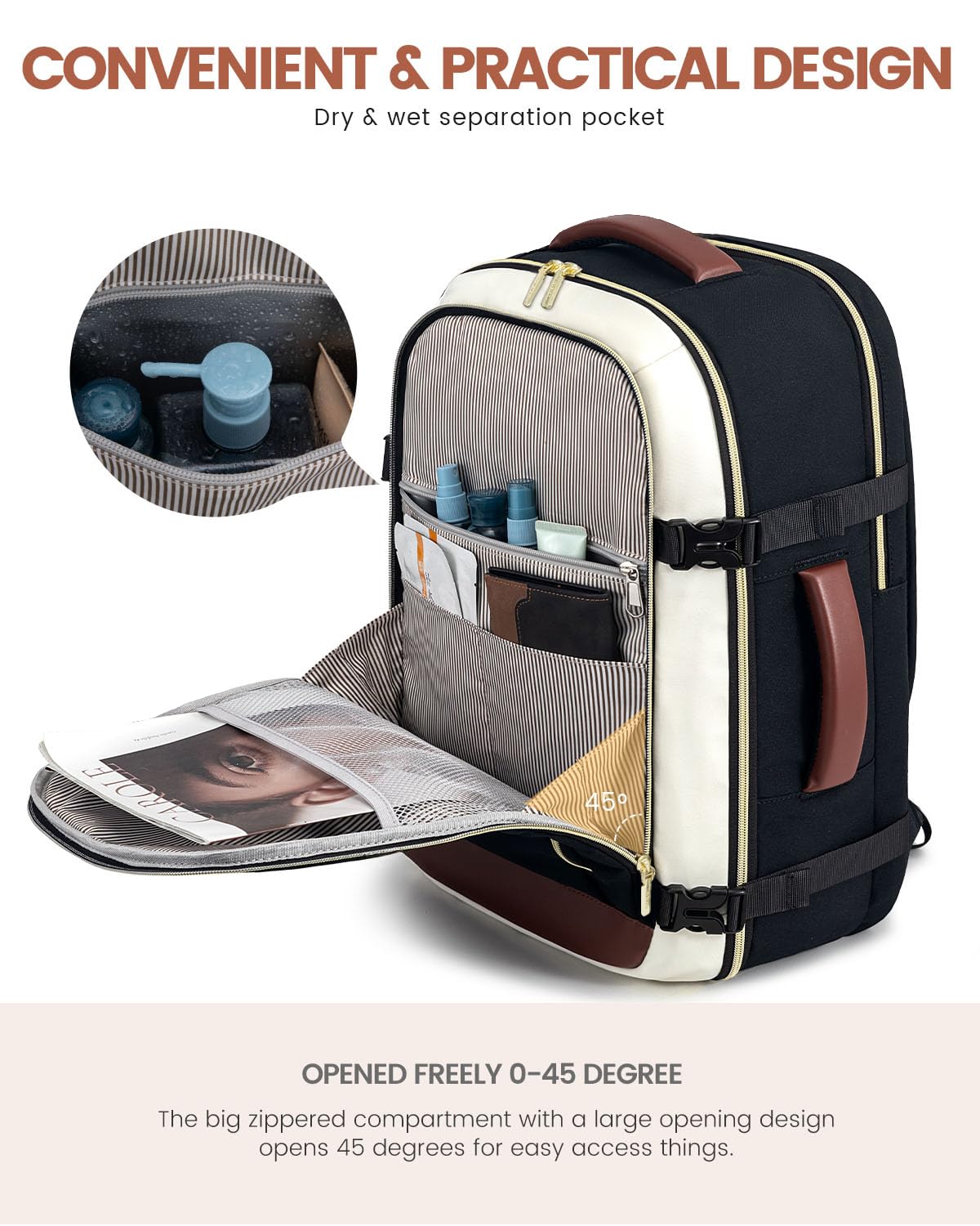 Foto 6 pulgar | Mochila De Viaje Lovevook Carry On De 40 Litros Para Mujer Con Portátil De 17 Pulgadas - Venta Internacional.