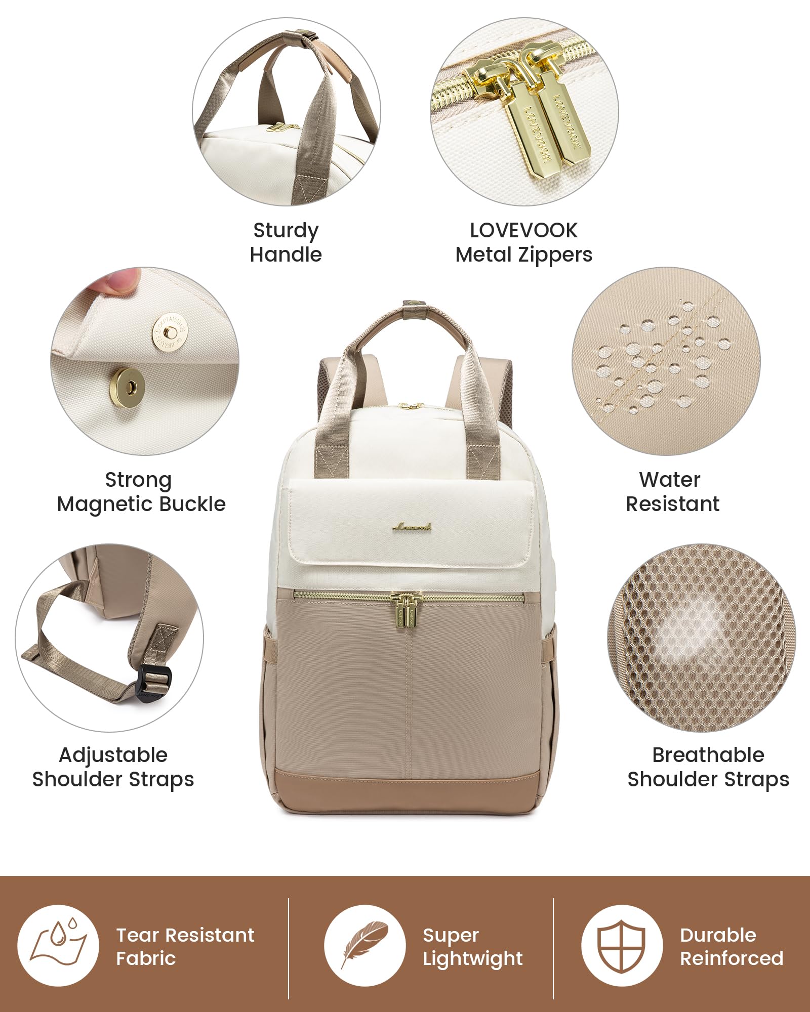 Foto 5 pulgar | Mochila Para Portátil Lovevook Para Mujer De 17.3 Pulgadas A Prueba De Agua - Venta Internacional.