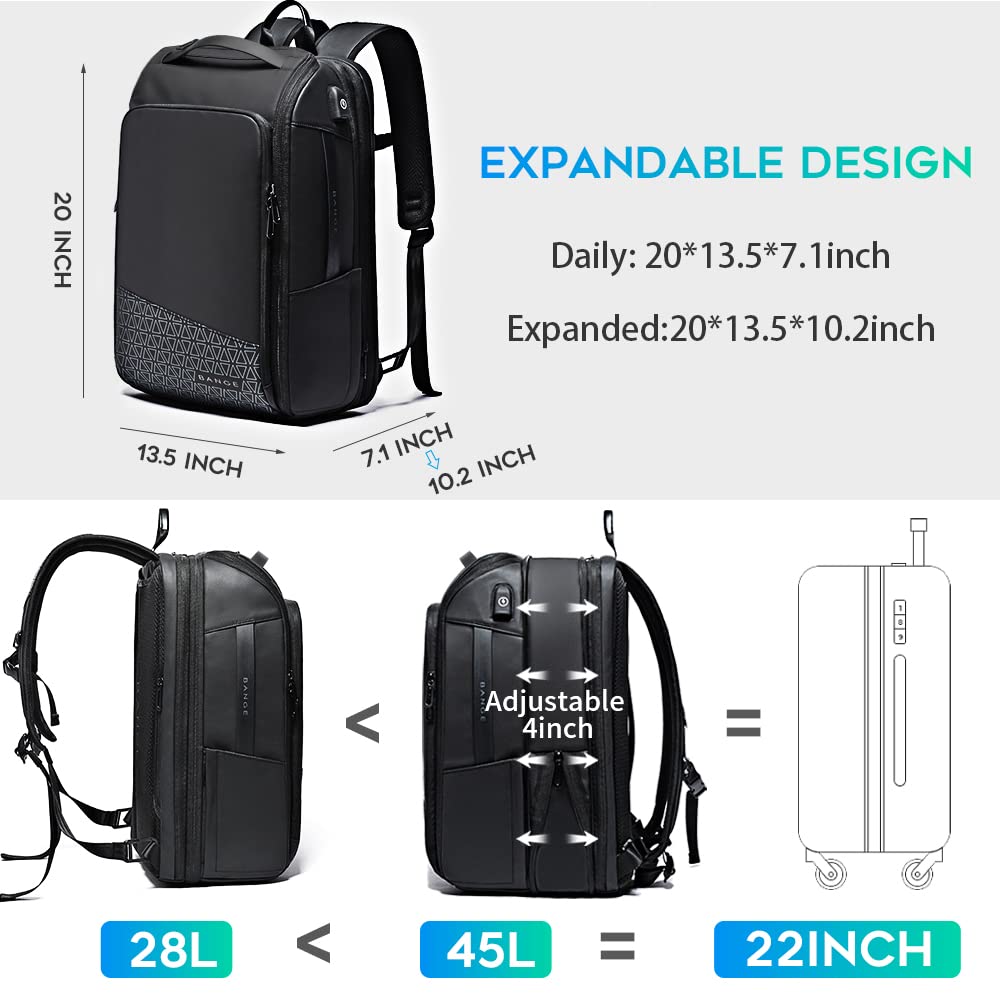 Foto 4 pulgar | Mochila De Viaje Bange 45l Ampliable Para Portátil De 17,3 Pulgadas - Venta Internacional.