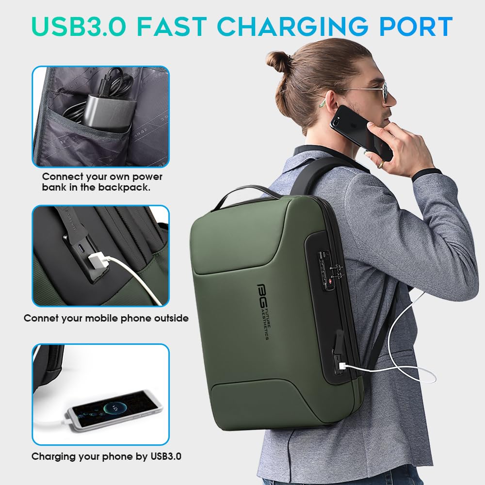Foto 6 pulgar | Mochila Para Portátil Bange Slim De 15.6 Pulgadas Con Cerradura Y Puerto Usb - Venta Internacional.