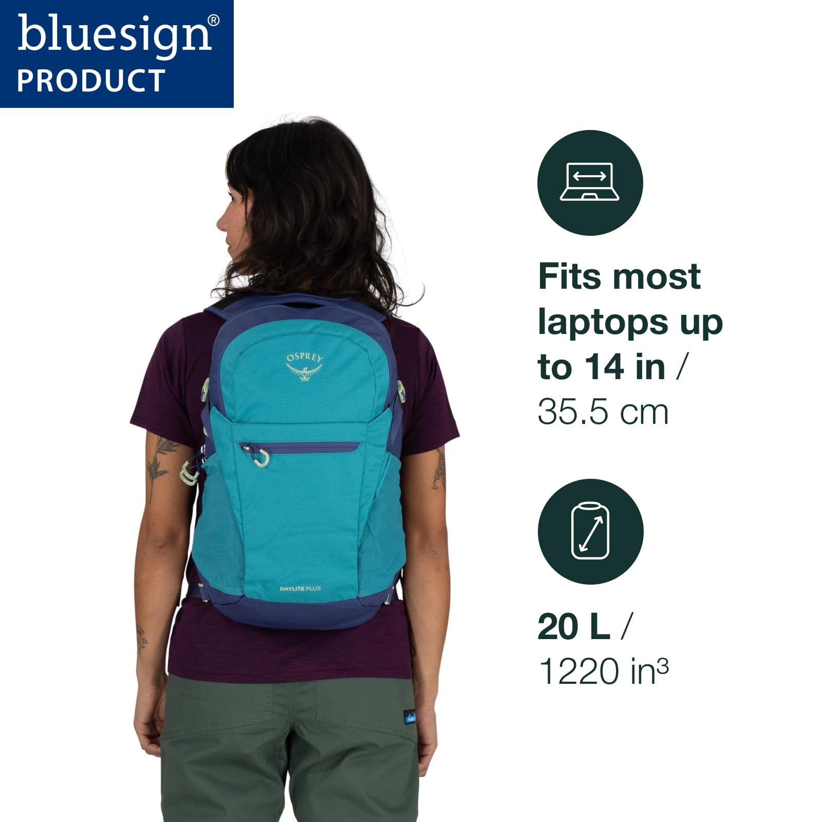 Foto 3 pulgar | Mochila Osprey Daylite Plus Commuter Soundwave Gris/latte - Venta Internacional.