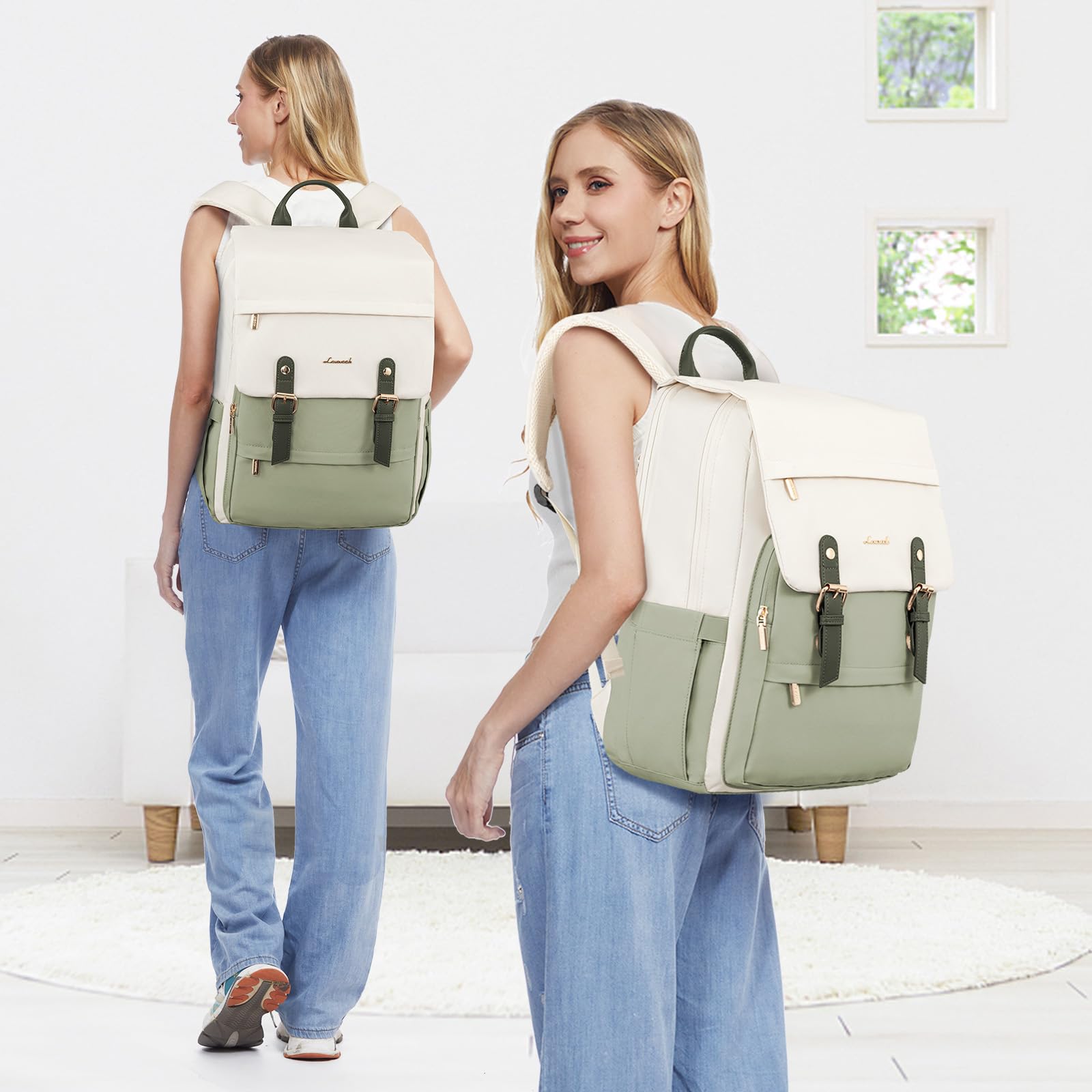 Foto 7 pulgar | Mochila Lovevook Para Portátil De Viaje De 15.6 Pulgadas Con 20 Bolsillos Para Mujer - Venta Internacional.
