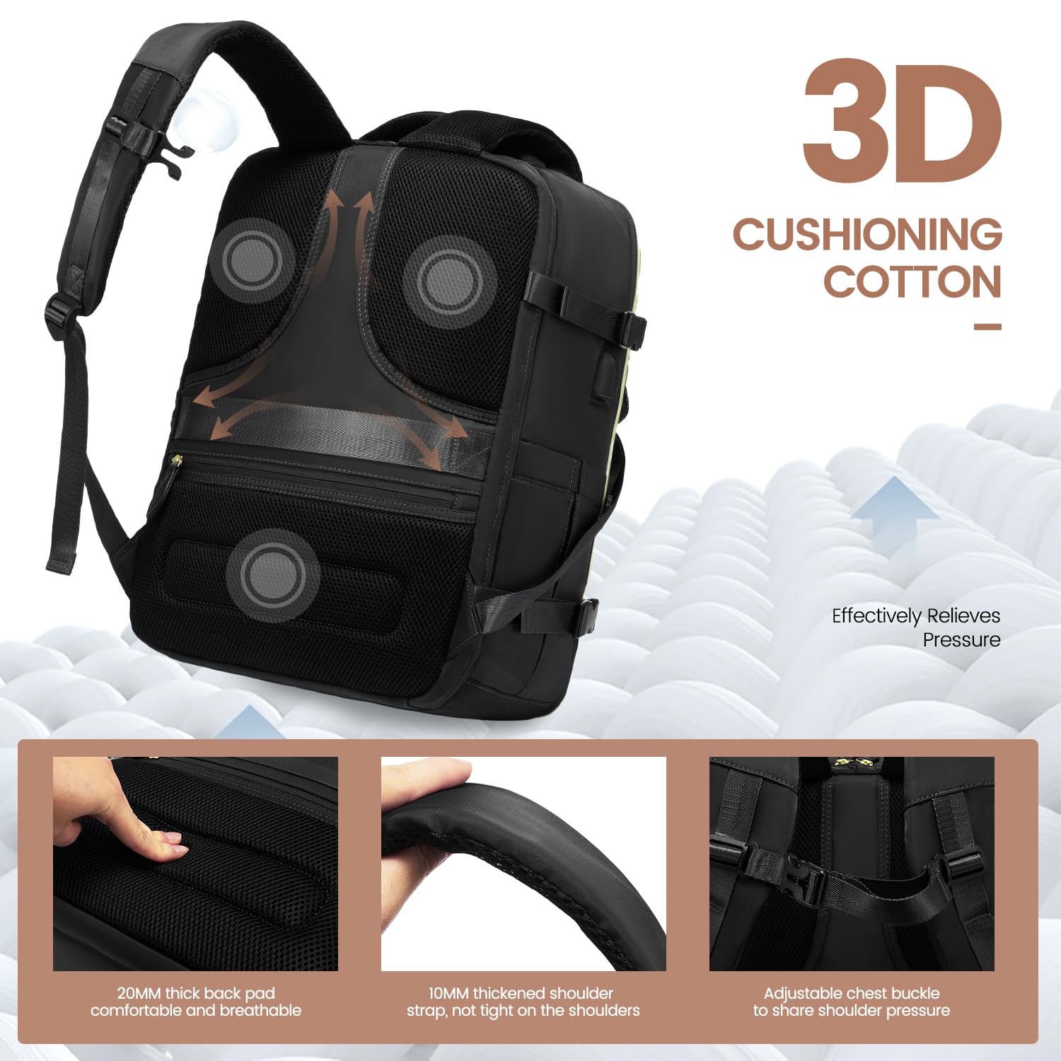 Foto 4 pulgar | Mochila De Viaje Lovevook De 40 Litros Para Mujer Con Cubos De Embalaje De 17 Pulgadas - Venta Internacional.