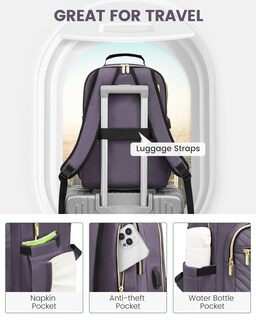 Foto 4 | Mochila Lovevook Para Mujer, Portátil De Viaje De 15.6 Pulgadas Con Puerto Usb - Venta Internacional.