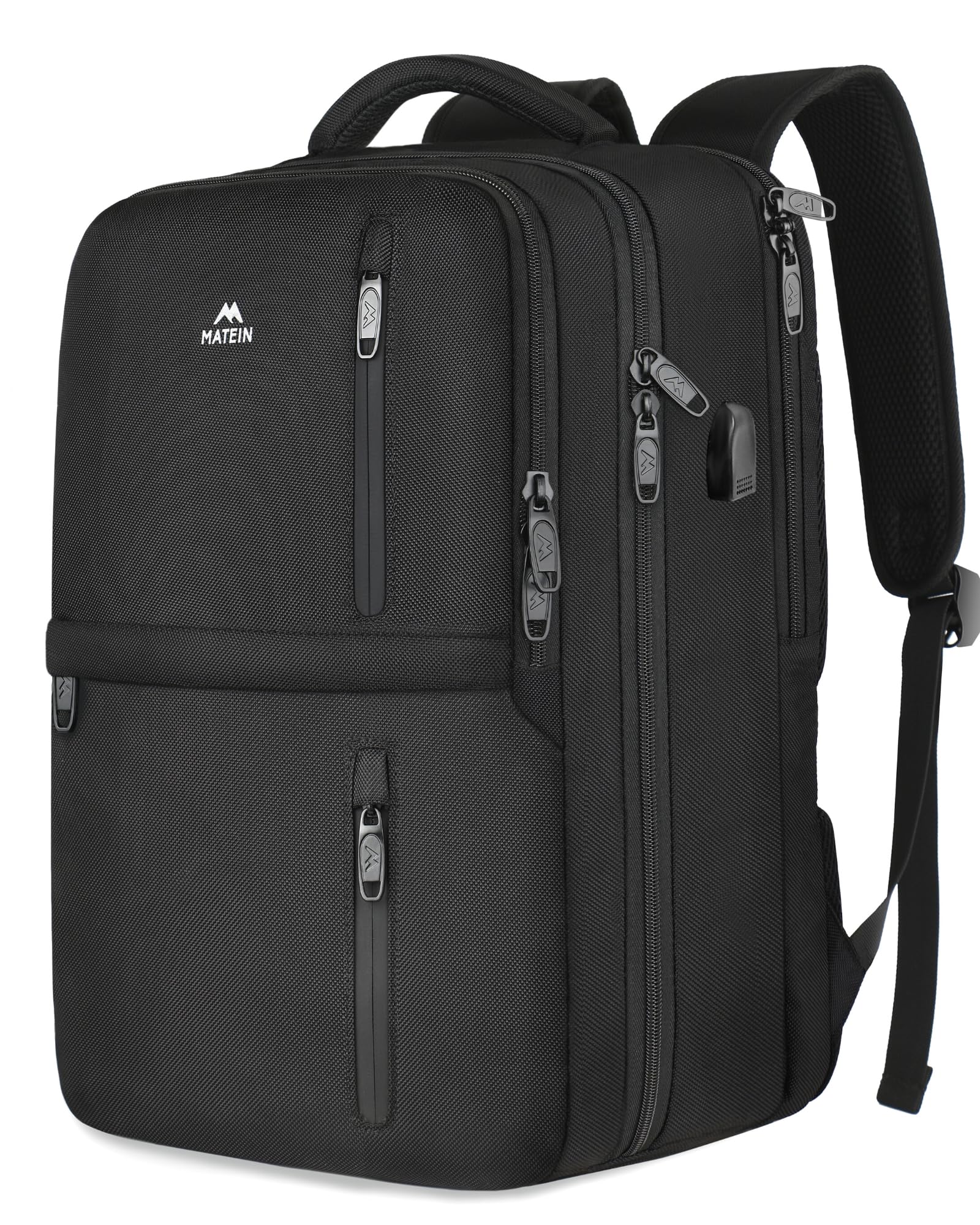 Mochila De Viaje Para Portátil Matein De 15.6 Pulgadas Con Puerto Usb Negra - Venta Internacional.