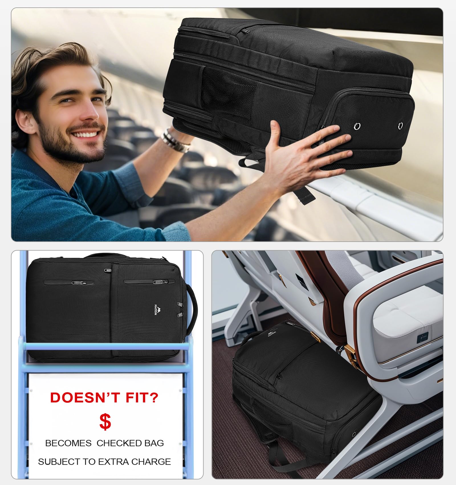 Foto 7 pulgar | Mochila De Viaje Para Portátil Matein De 15.6 Pulgadas Con Puerto Usb Negra - Venta Internacional.