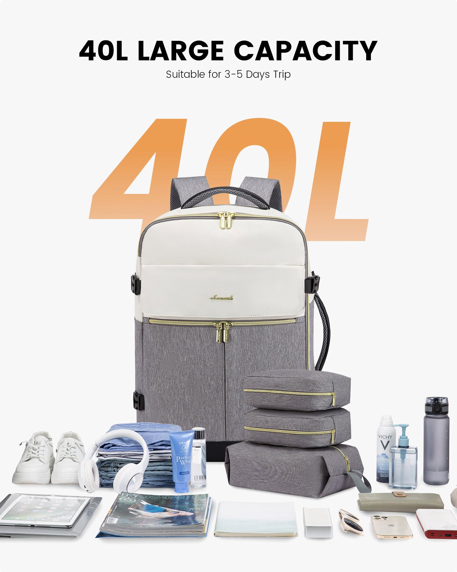 Foto 5 pulgar | Mochila De Viaje Lovevook Tsa Carry On 40 L Resistente Al Agua - Venta Internacional.