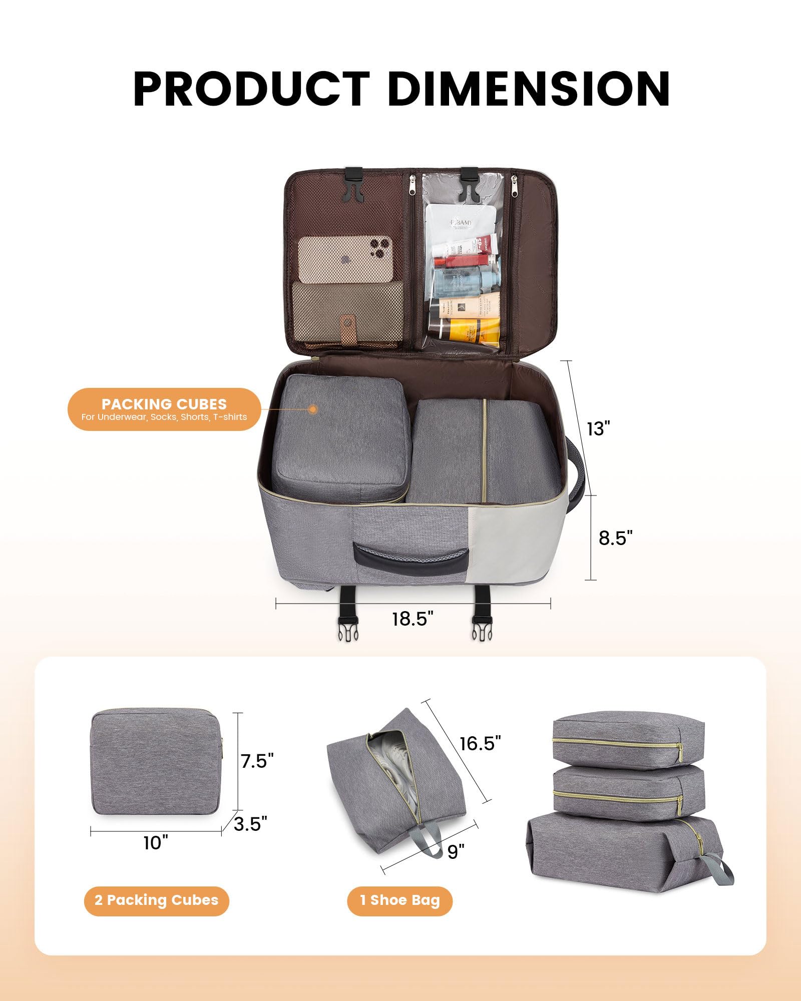 Foto 7 pulgar | Mochila De Viaje Lovevook Tsa Carry On 40 L Resistente Al Agua - Venta Internacional.