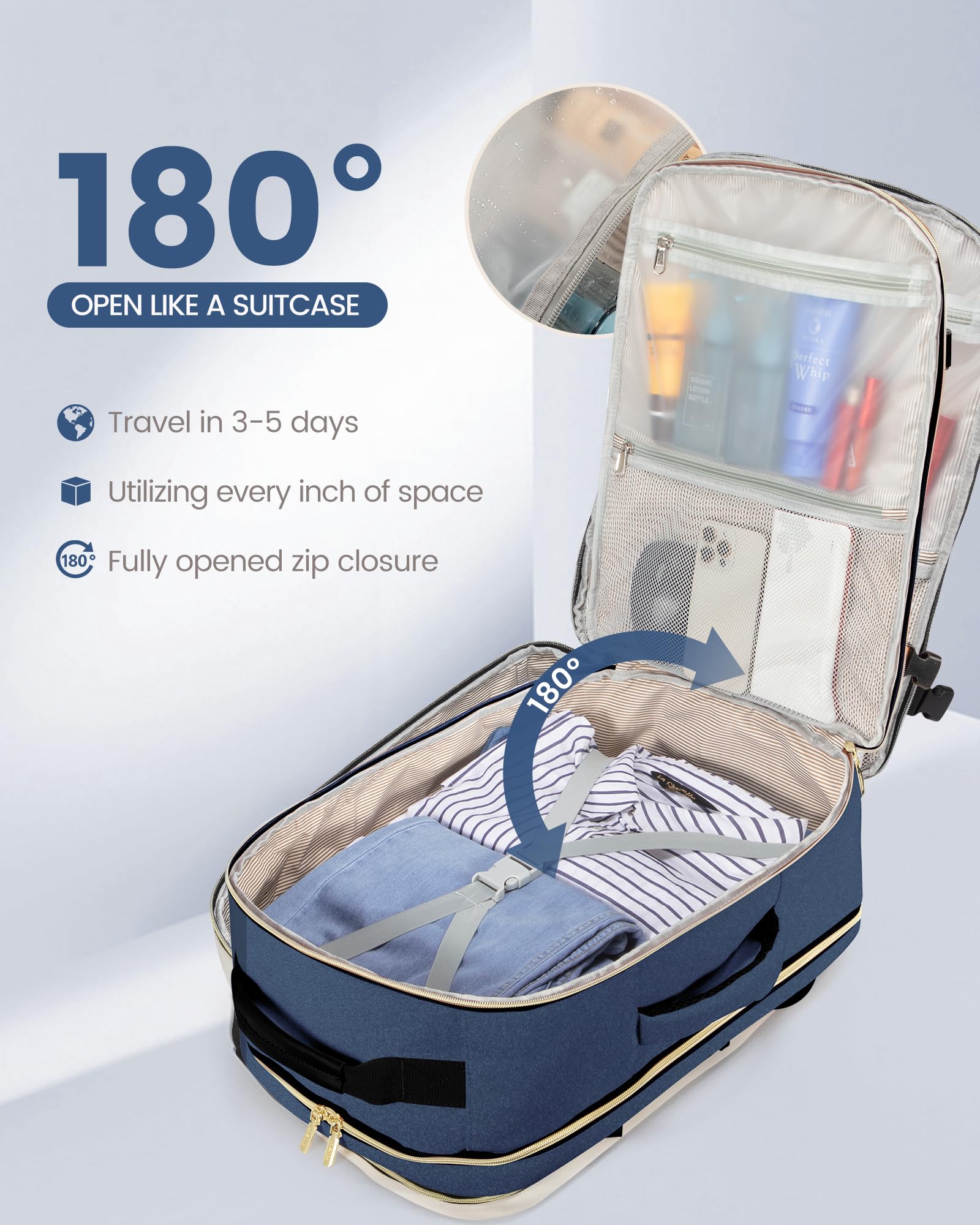 Foto 3 pulgar | Mochila De Viaje Lovevook De 40 Litros Con Portátil De 17,3'' A Prueba De Agua - Venta Internacional.