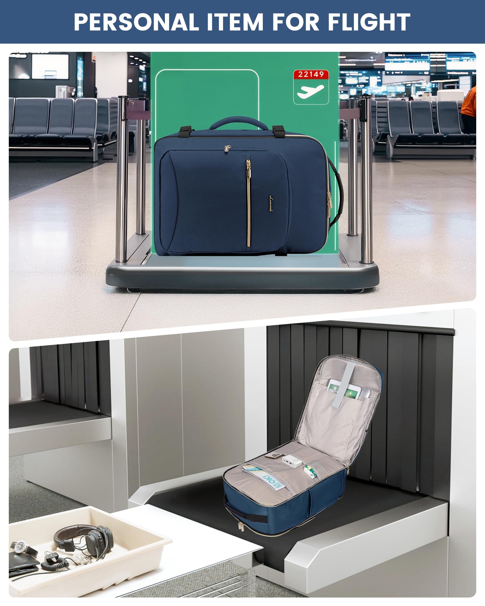 Foto 5 pulgar | Mochila De Viaje Lovevook De 40 Litros Con Portátil De 17,3'' A Prueba De Agua - Venta Internacional.