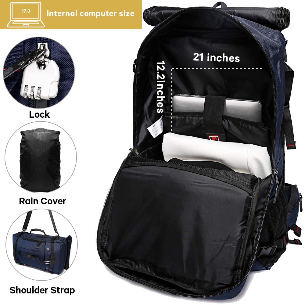 Foto 3 pulgar | Mochila De Viaje Kaka 2070 Durable Convertible De 40 L Para 17,3'' - Venta Internacional.