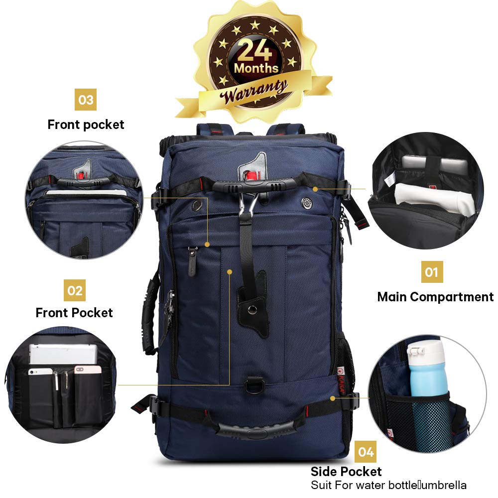Foto 4 pulgar | Mochila De Viaje Kaka 2070 Durable Convertible De 40 L Para 17,3'' - Venta Internacional.