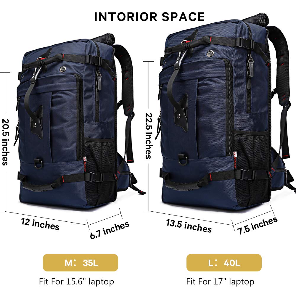 Foto 6 pulgar | Mochila De Viaje Kaka 2070 Durable Convertible De 40 L Para 17,3'' - Venta Internacional.