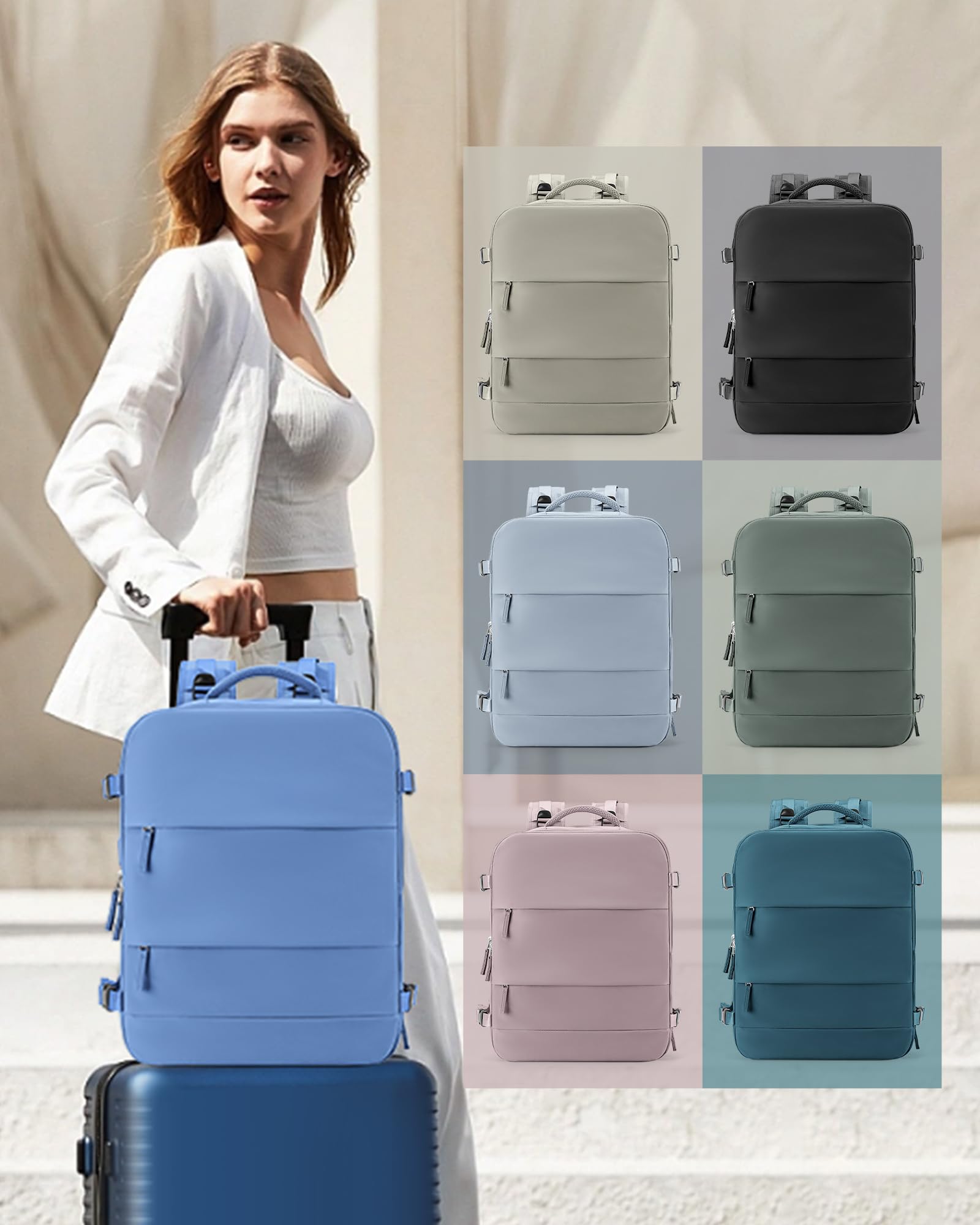 Foto 2 | Mochila De Viaje Coowoz Grande Impermeable Para Mujeres Y Hombres - Venta Internacional.