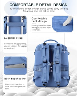 Foto 3 | Mochila De Viaje Coowoz Grande Impermeable Para Mujeres Y Hombres - Venta Internacional.