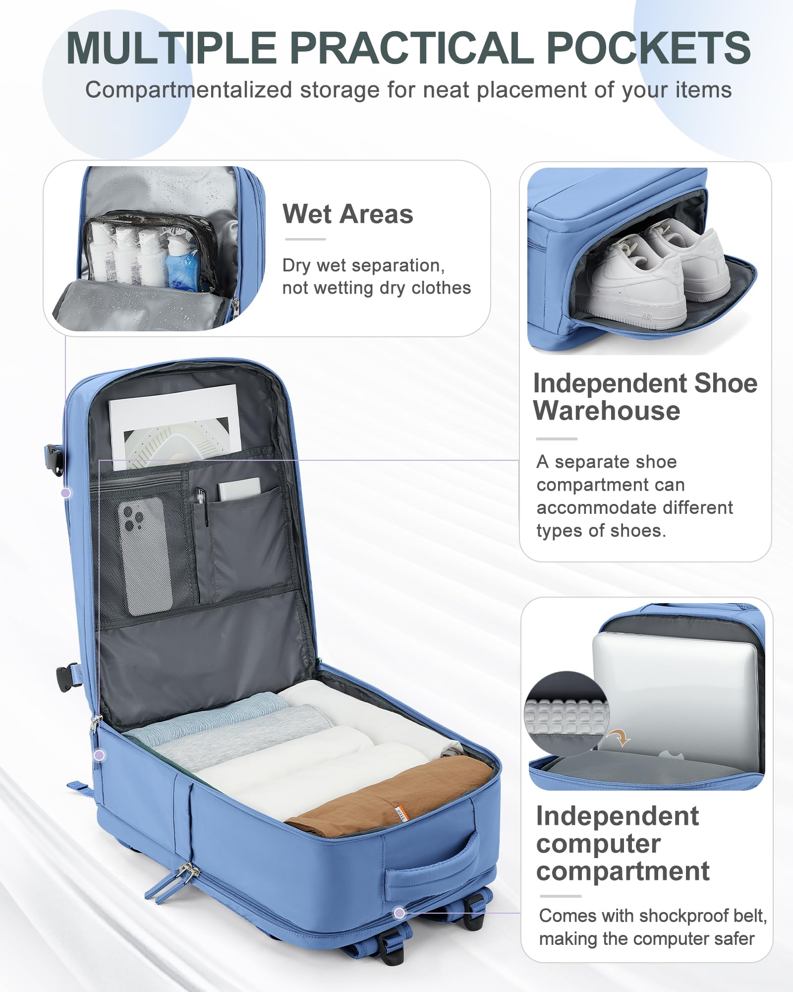 Foto 5 pulgar | Mochila De Viaje Coowoz Grande Impermeable Para Mujeres Y Hombres - Venta Internacional.